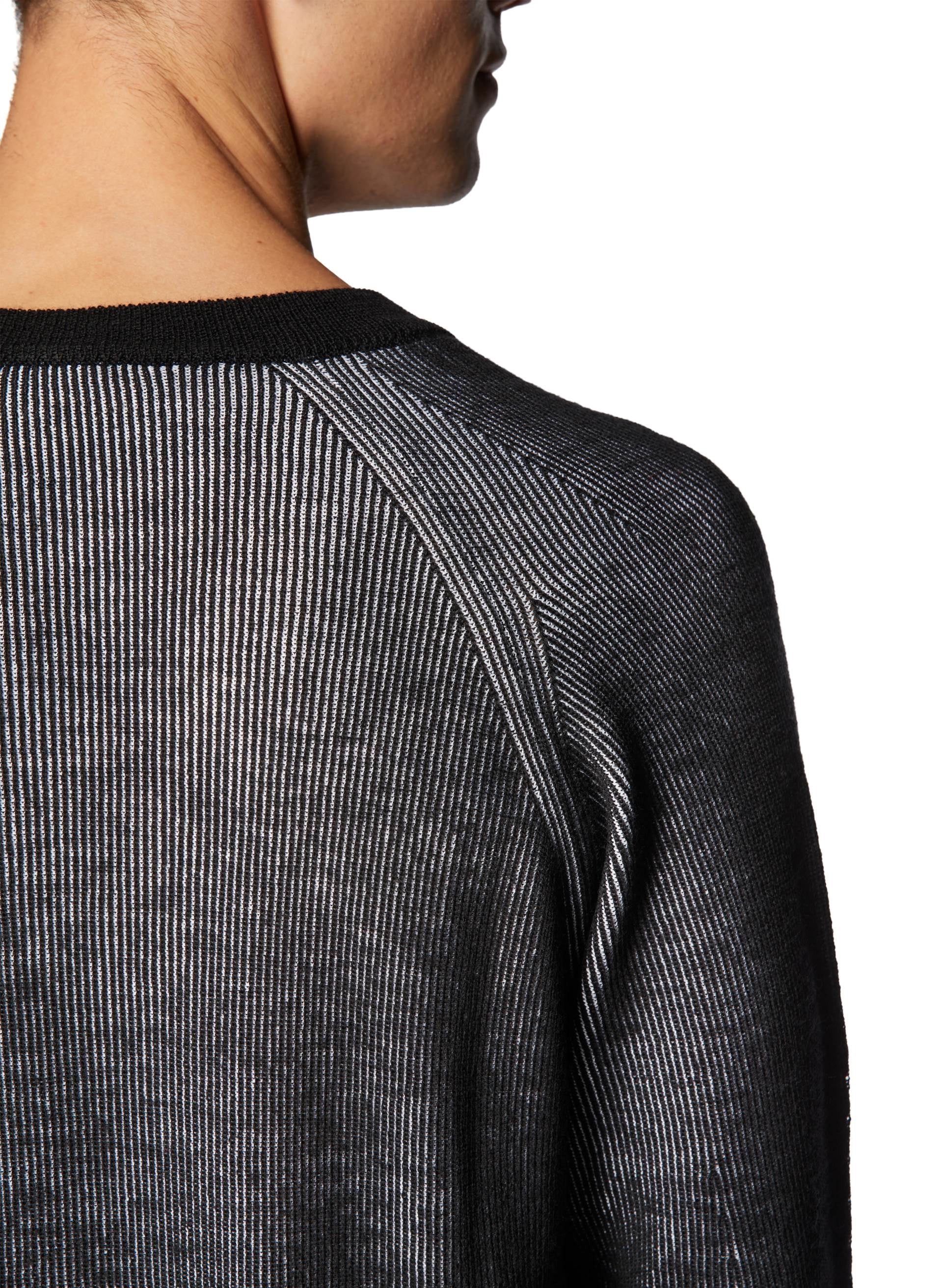 Knit Lines Maxi Jumper with subtle metallic stripes and a relaxed fit, showcasing Byblos' contemporary elegance.