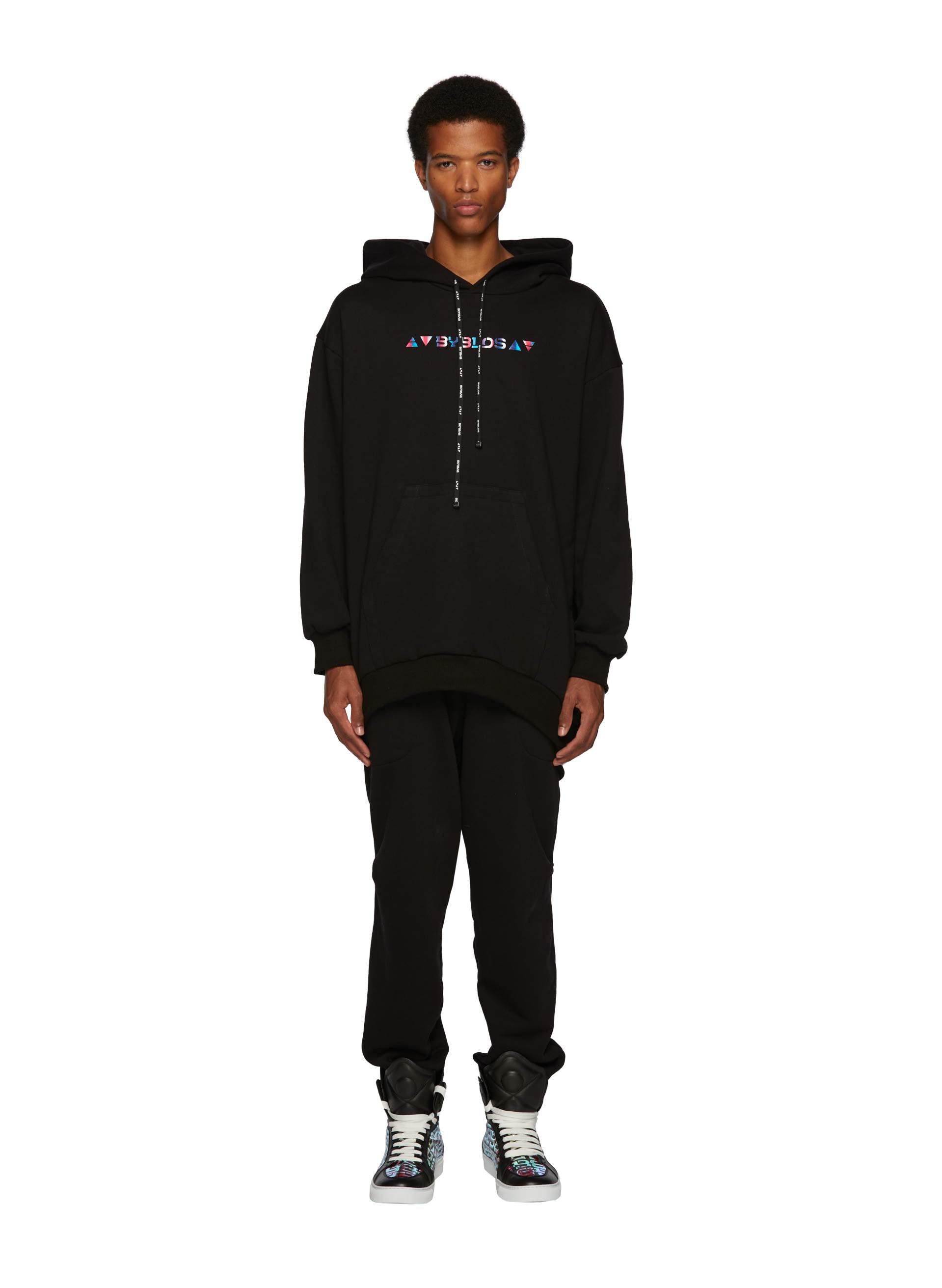 IRIDESCENT LOGO HOODIE DRESS