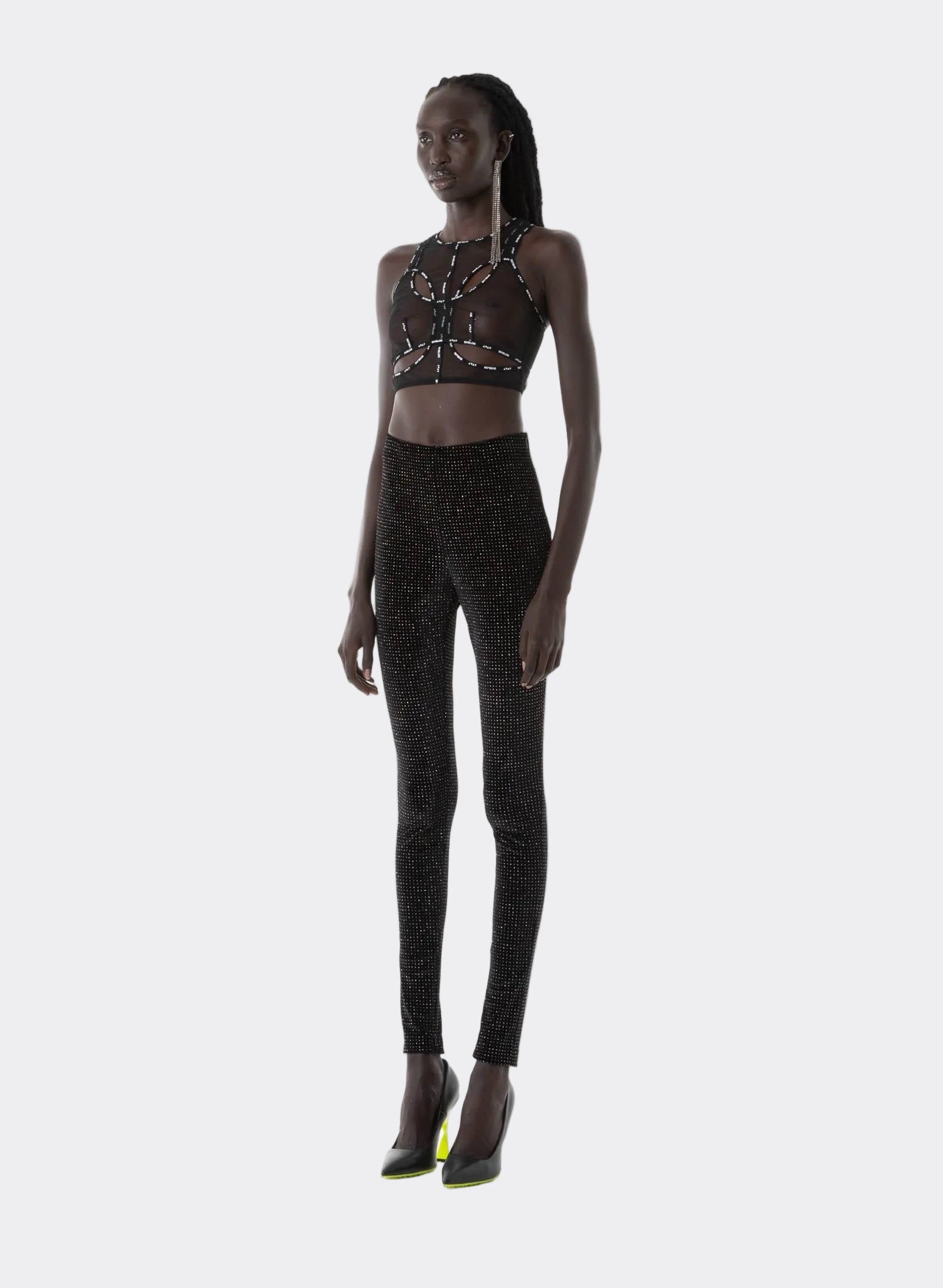 Black Sparkle Velvet Leggins