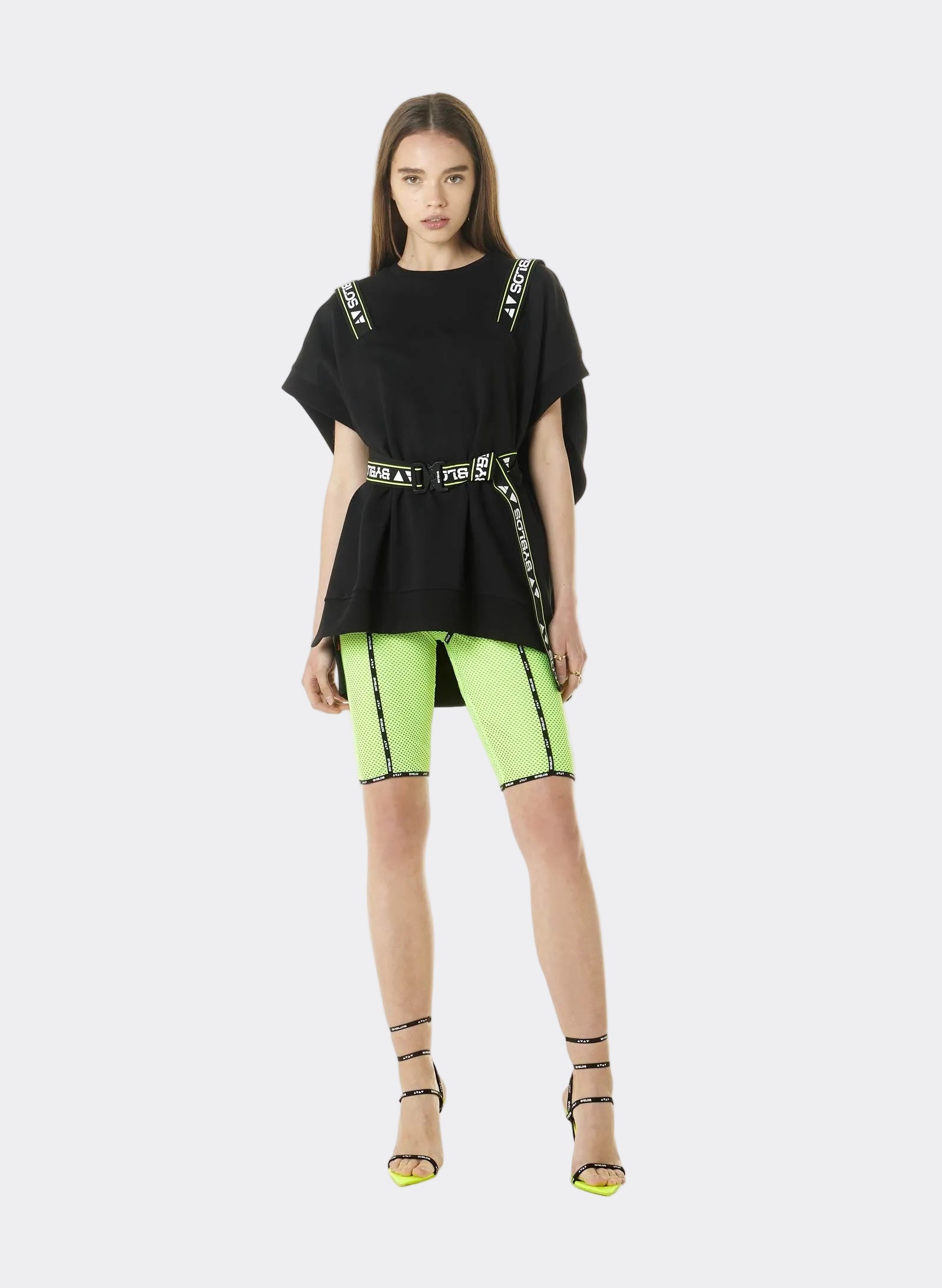 Byblos Sweater Elastic Logo Band in black - front view