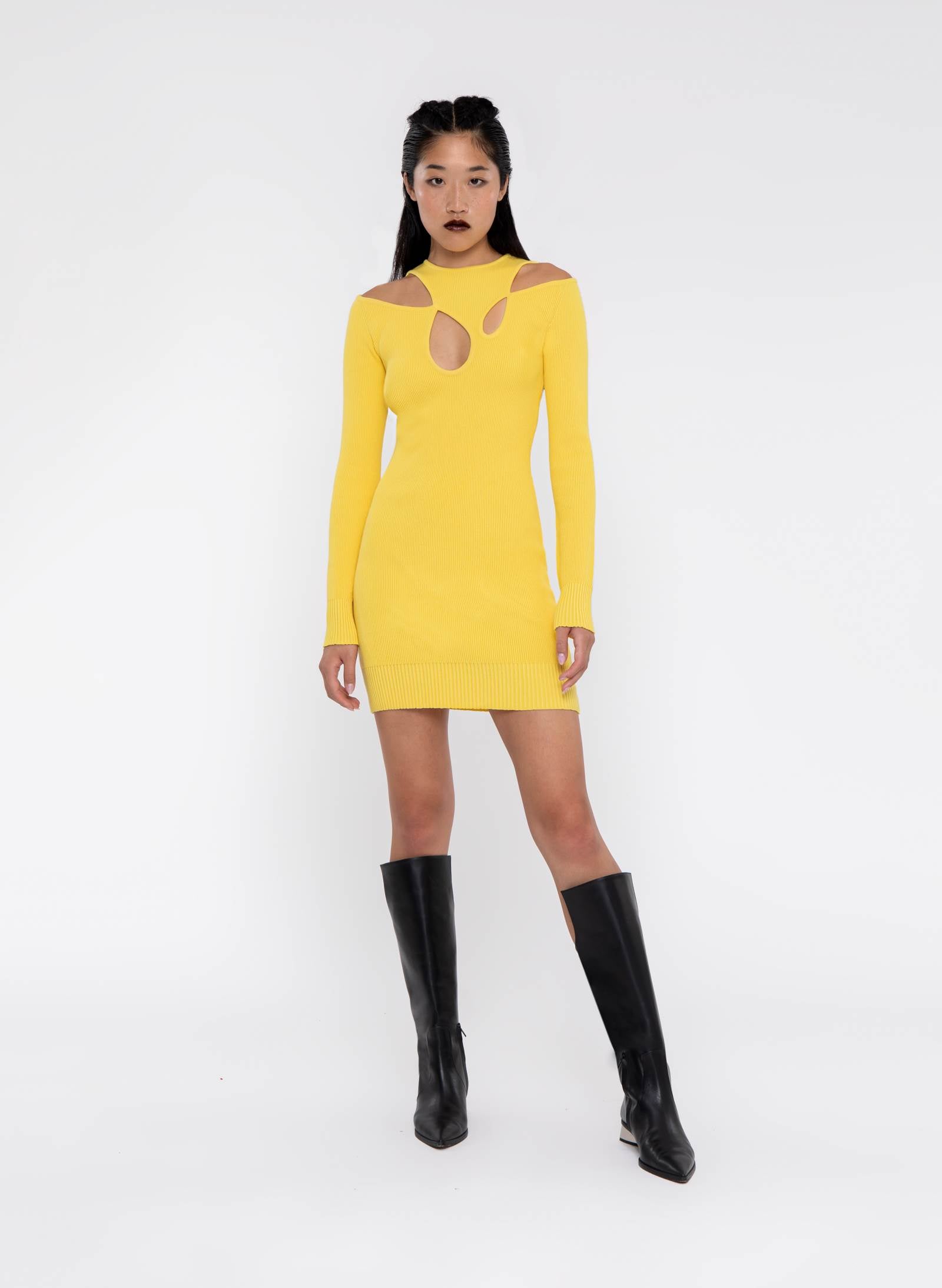 "DNA" Neckline Mini Dress