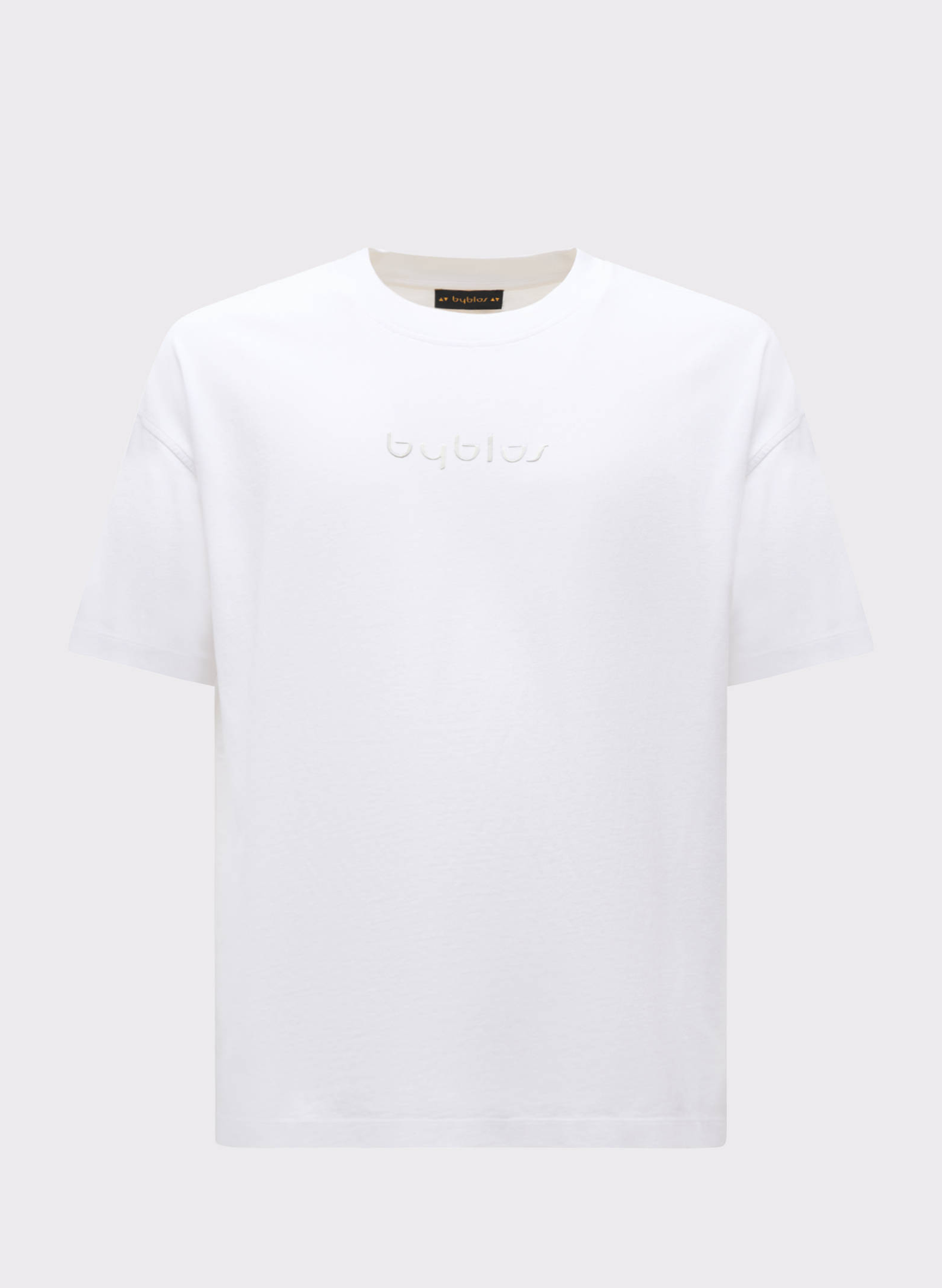 Byblos Oversized Organic Cotton T-Shirt in white - front view