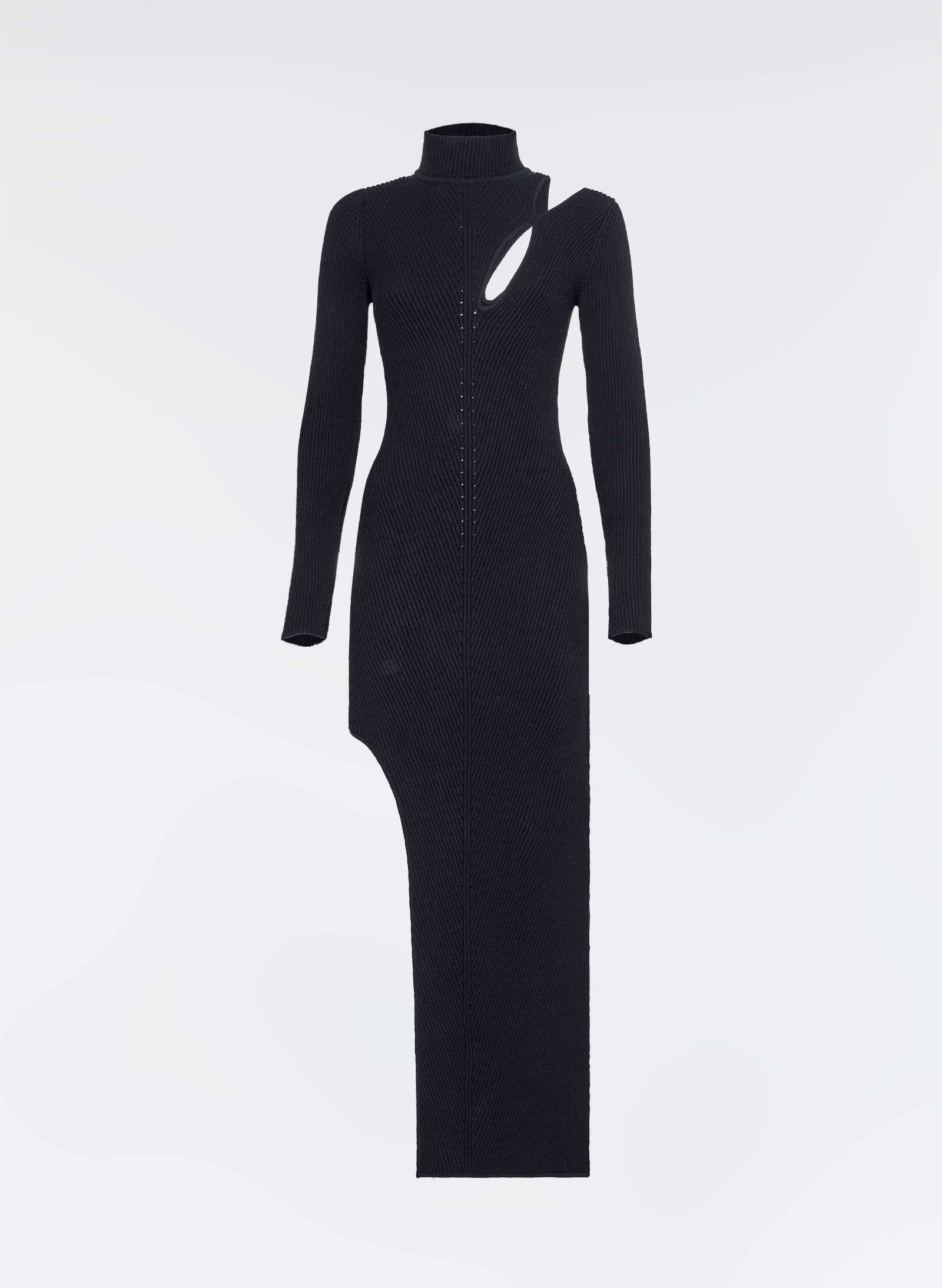 Diagonal "DNA" Long Dress