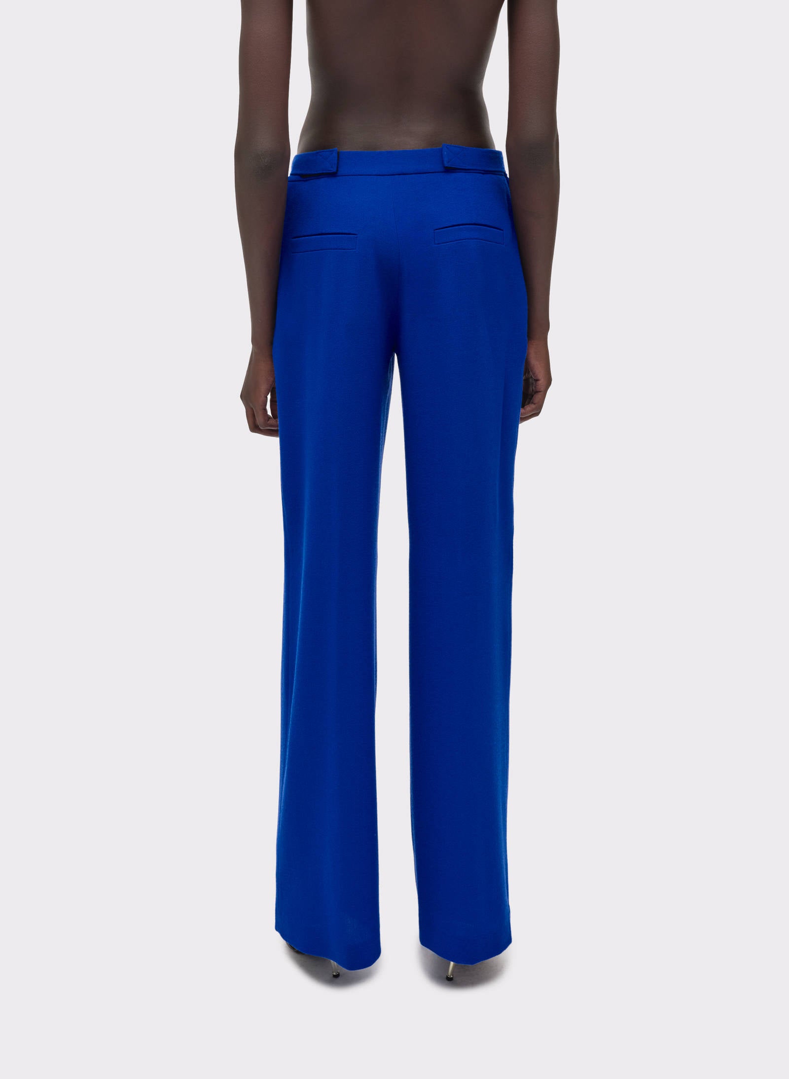 Byblos Wide-Leg Tailored Trousers in dark blue - detail view