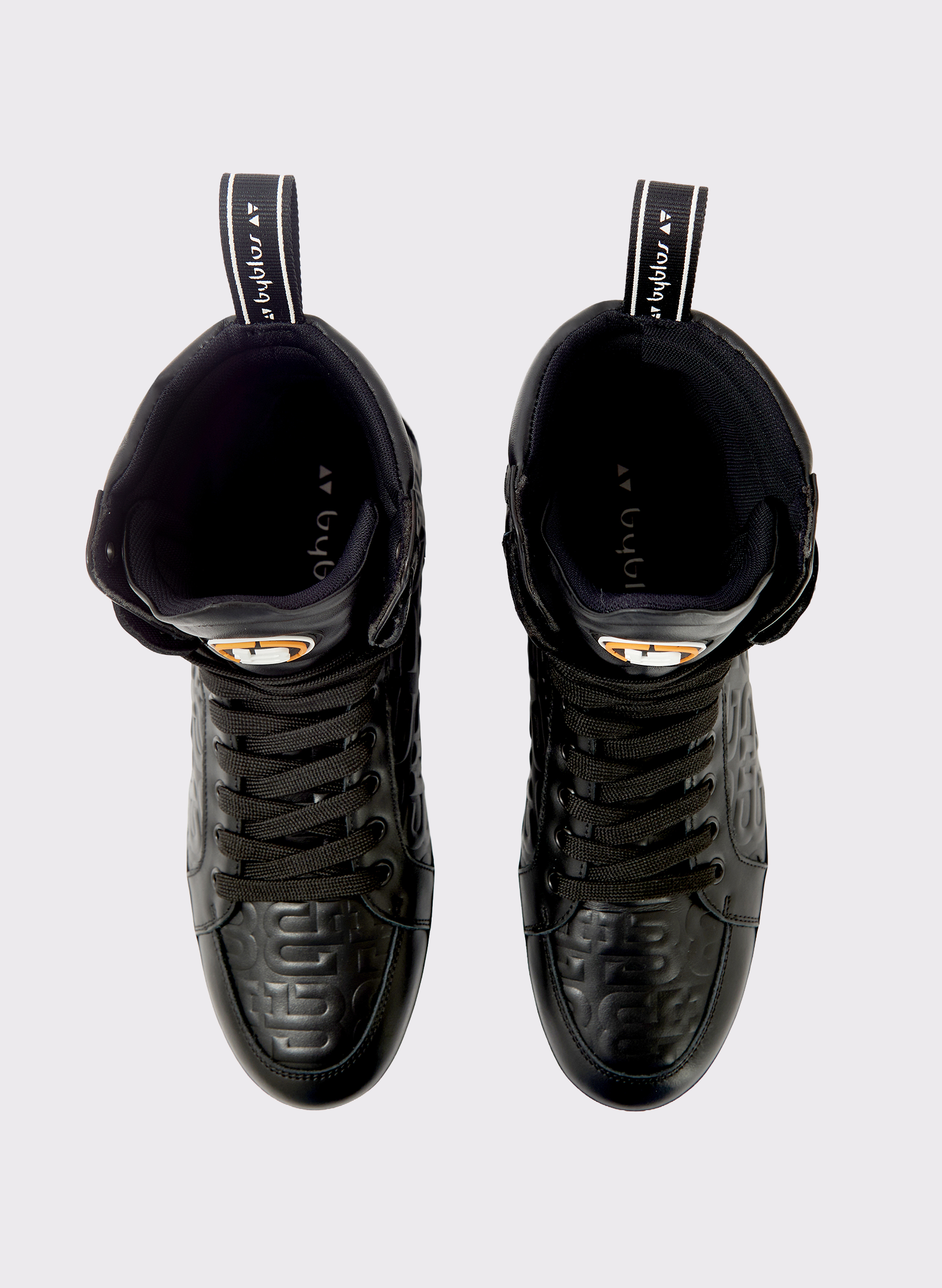 Byblos 3D Logo Black Sneaker in black - back view