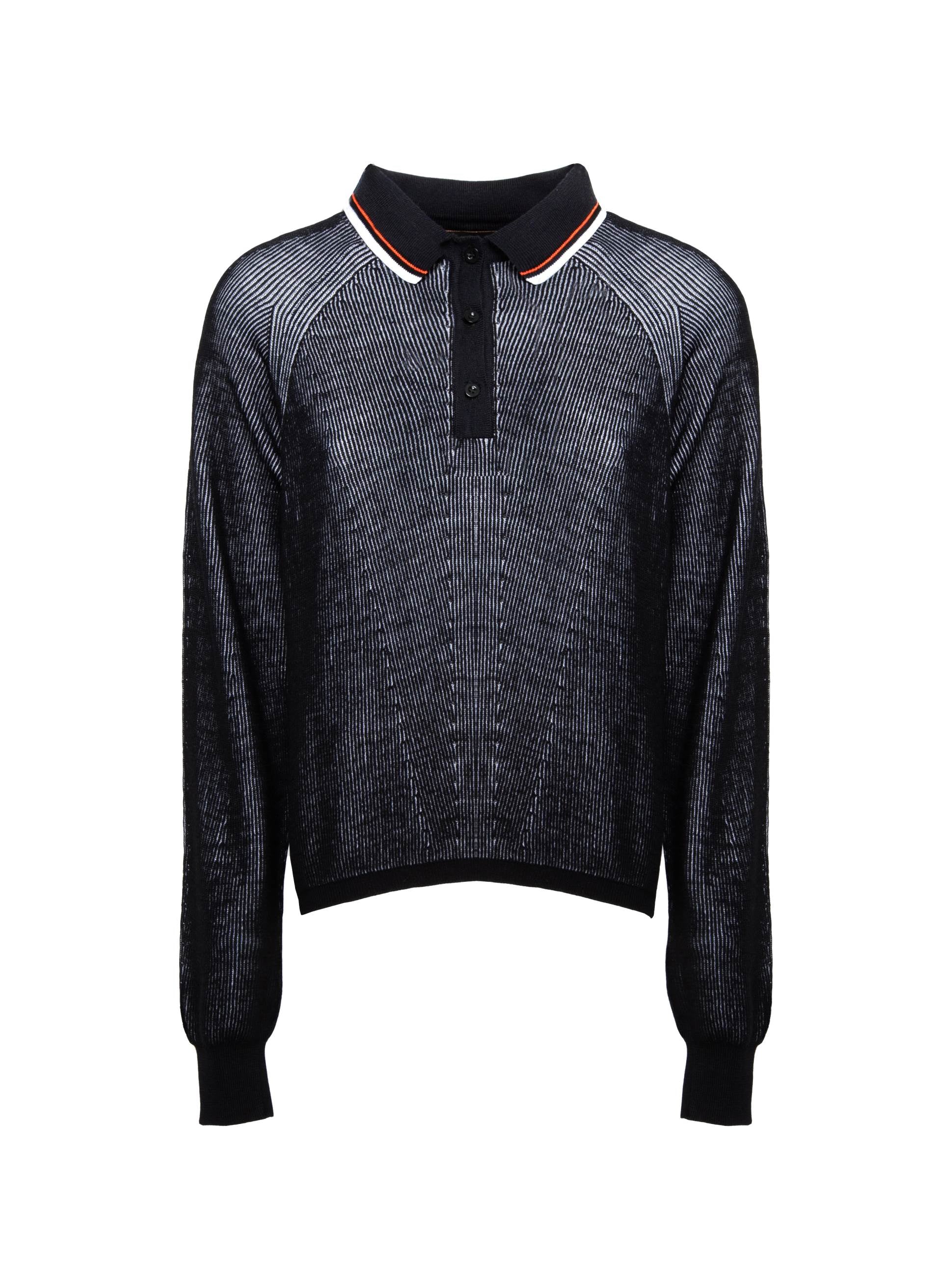 KNIT LINES MAXI POLO