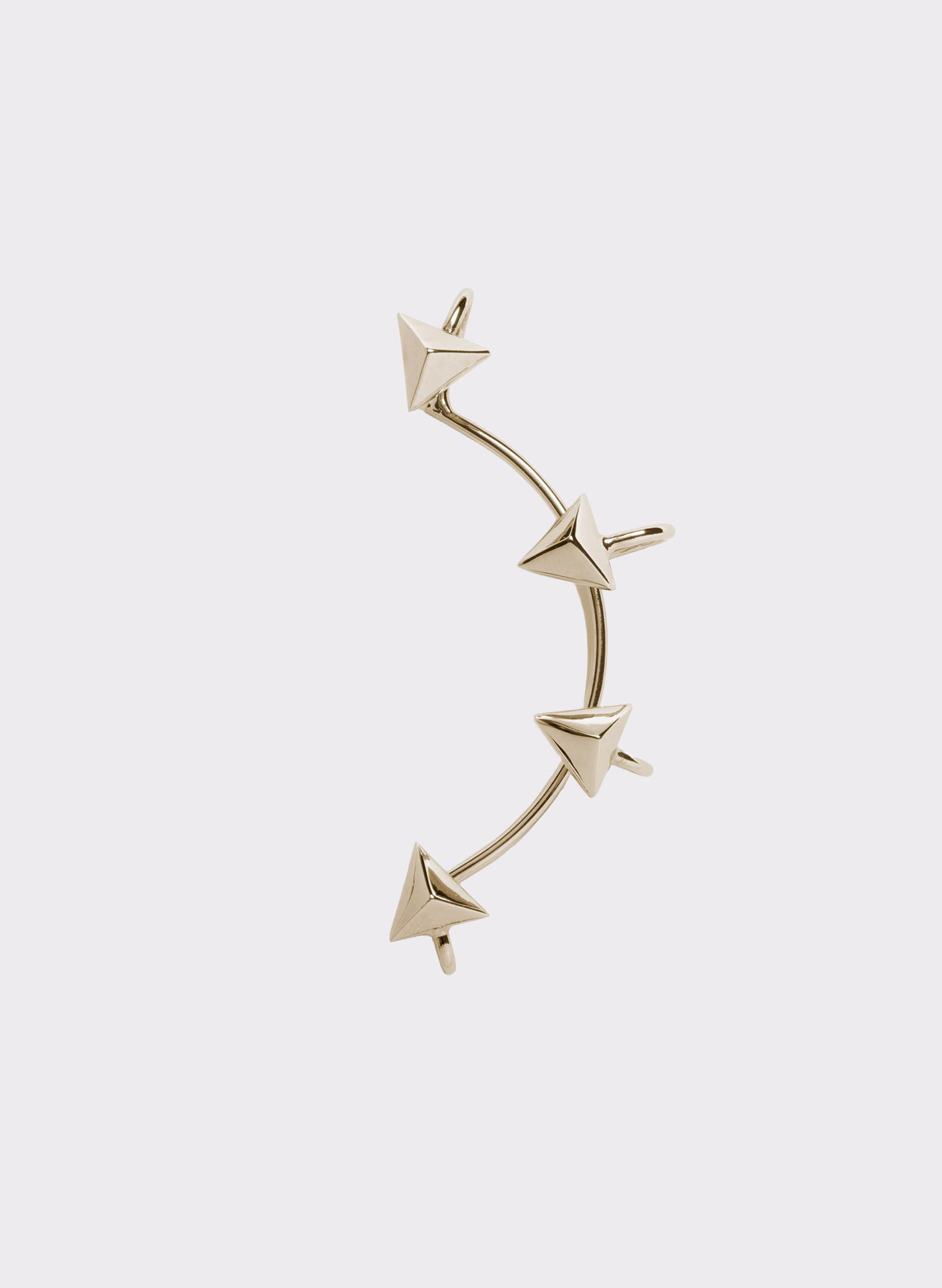 Byblos Triangles Ear Cuff in gold