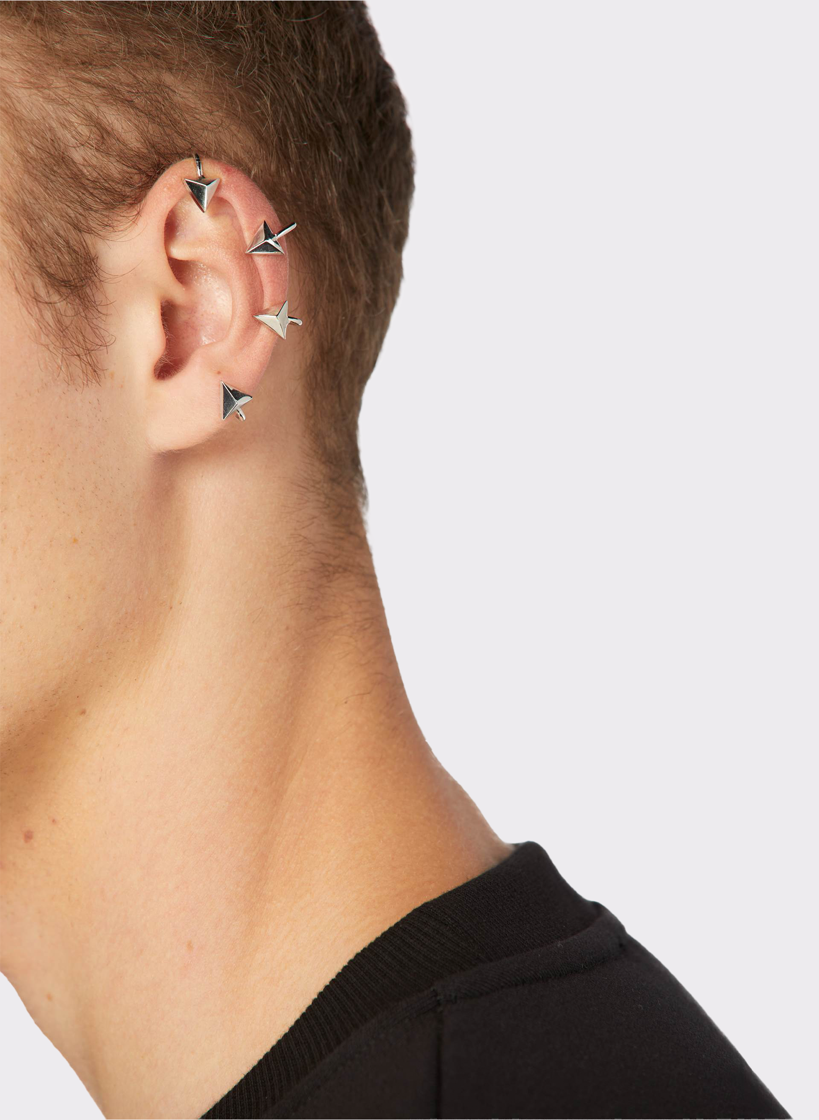 Byblos Triangles Ear Cuff in silver