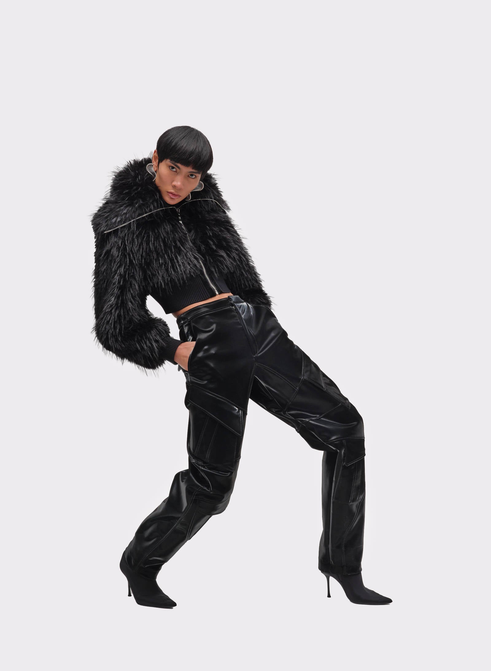 Eco-Fur Cocoon Bomber