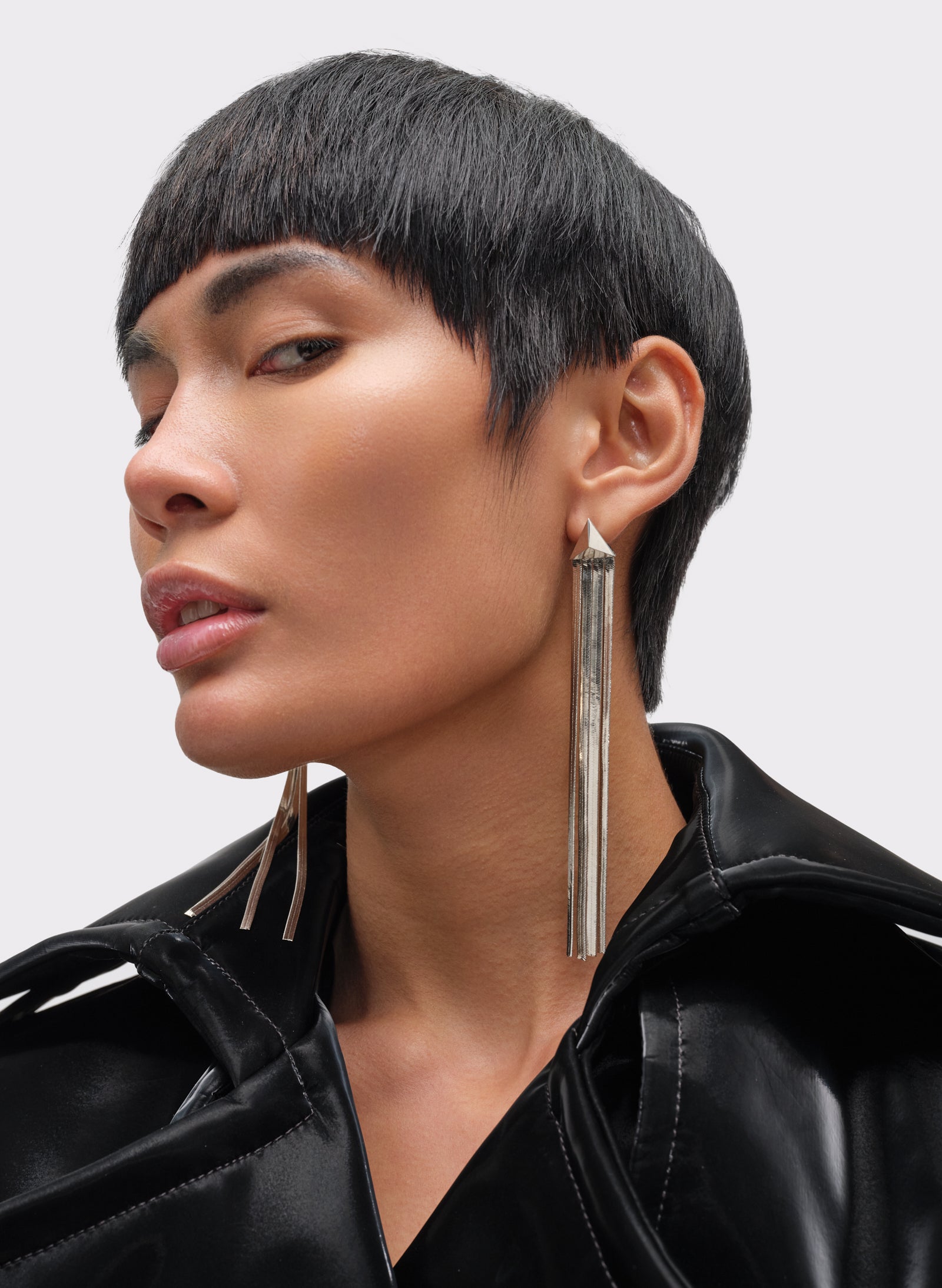 Metal Fringes Drop Earrings