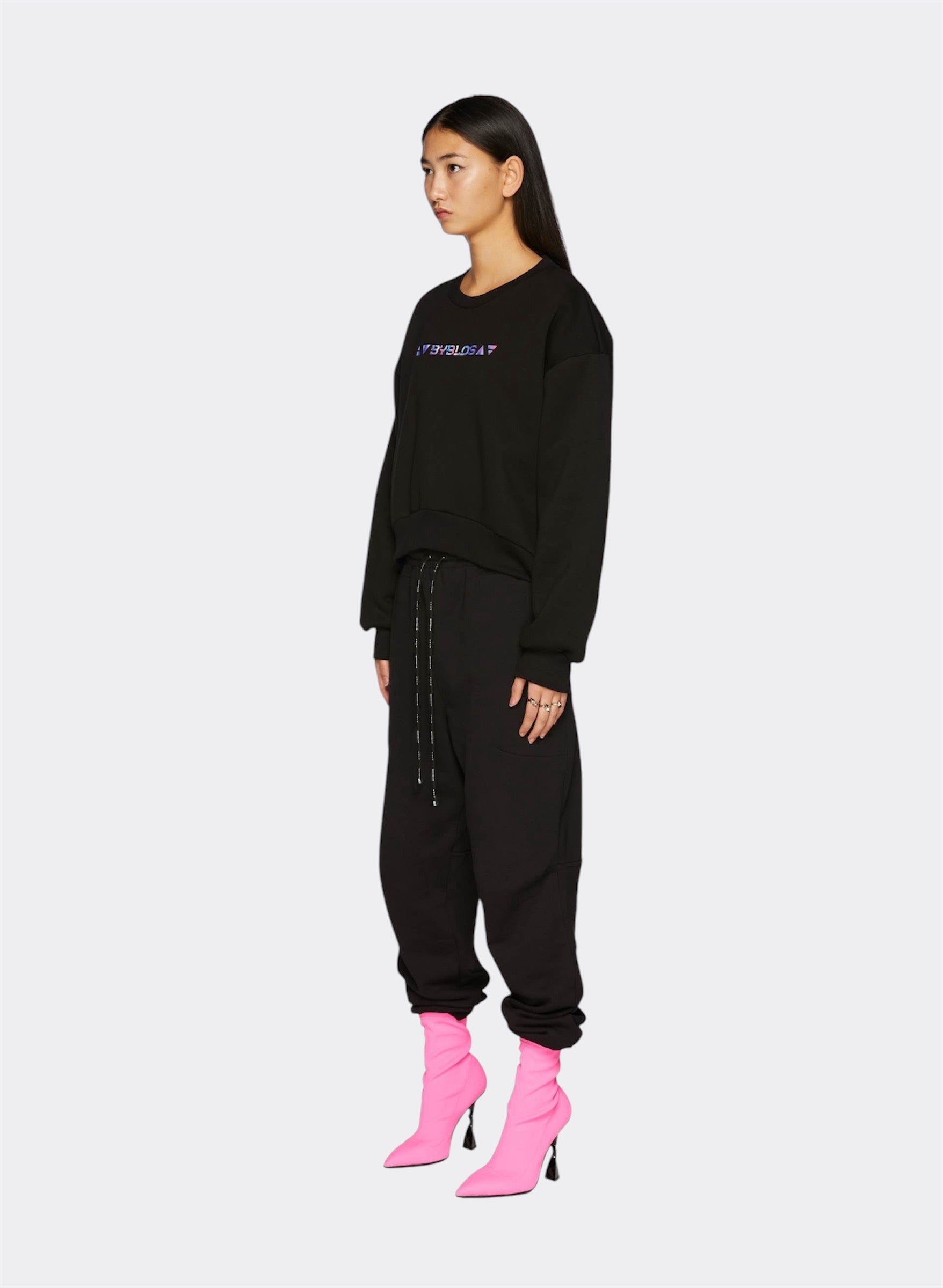 Iridescent Logo Crop Jumper