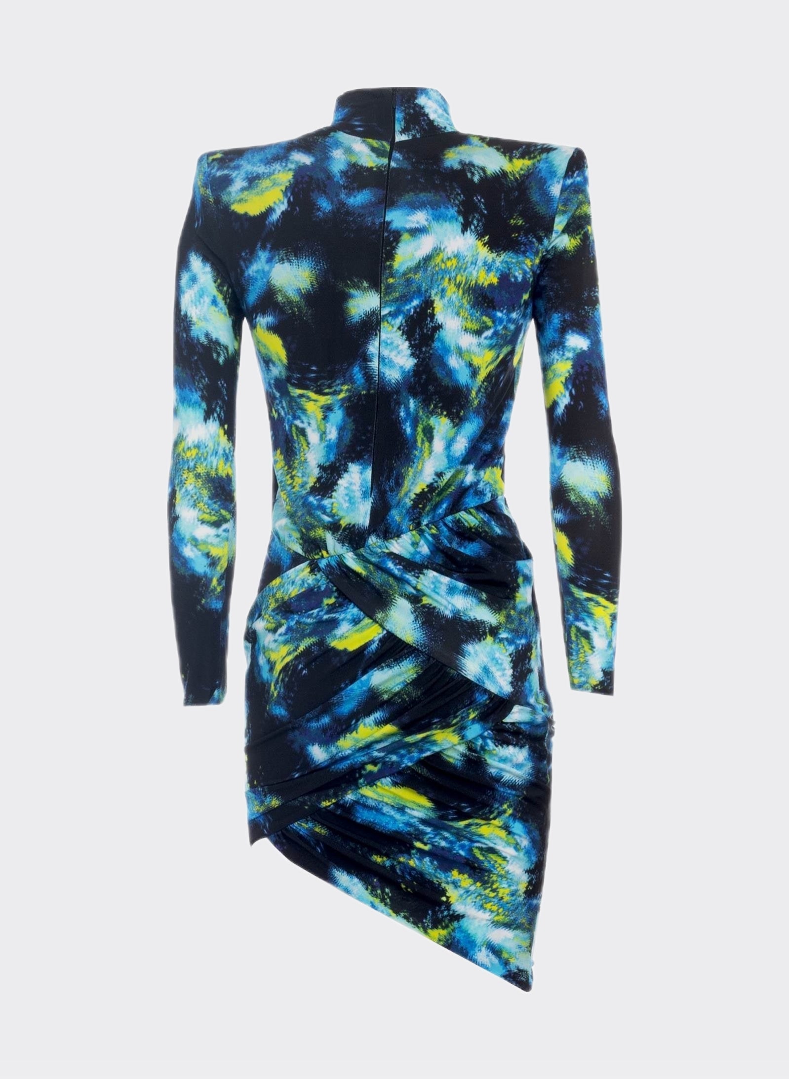 Blue/Lime Jersey Mini Dress