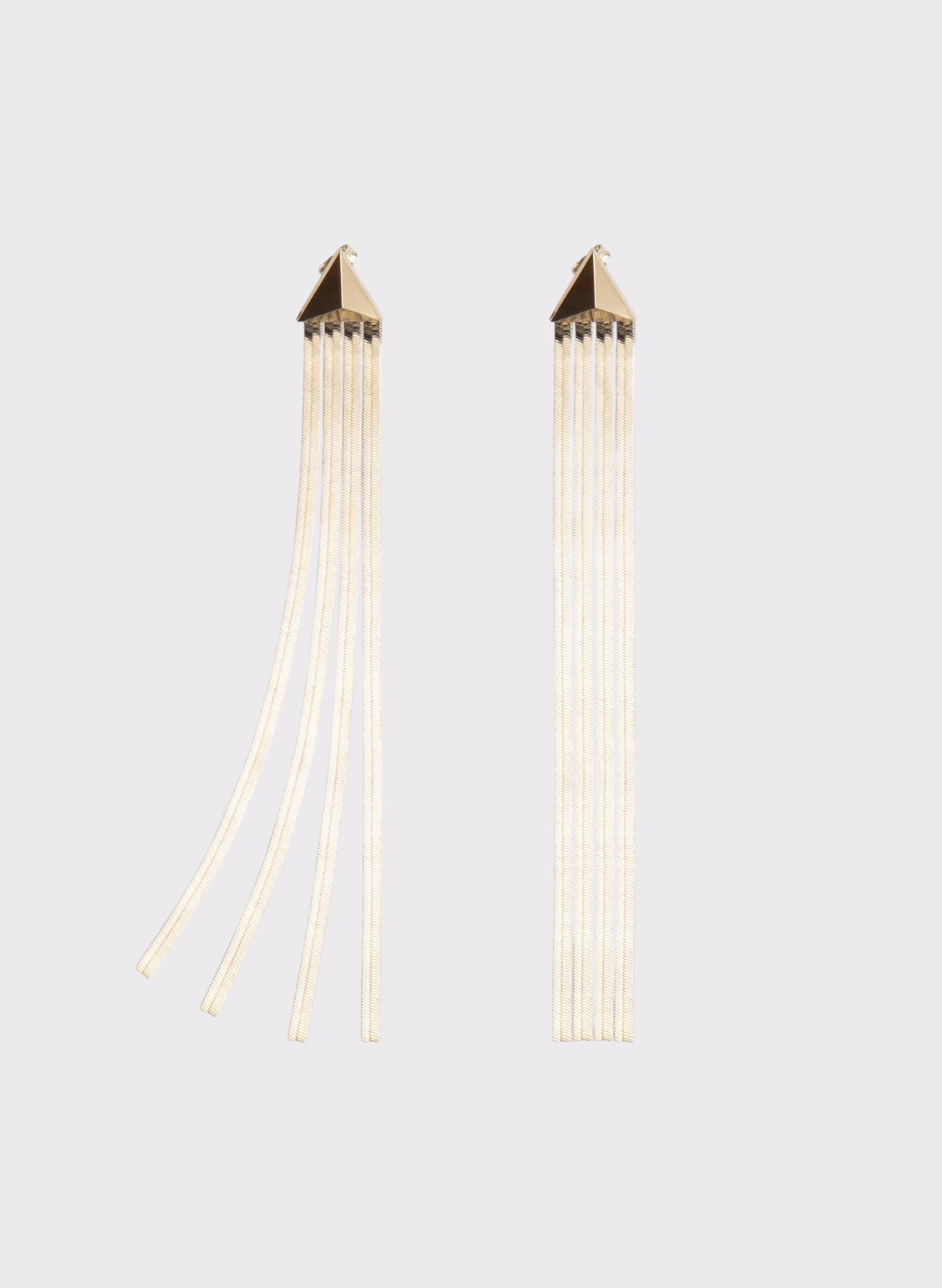 Metal Fringes Drop Earrings