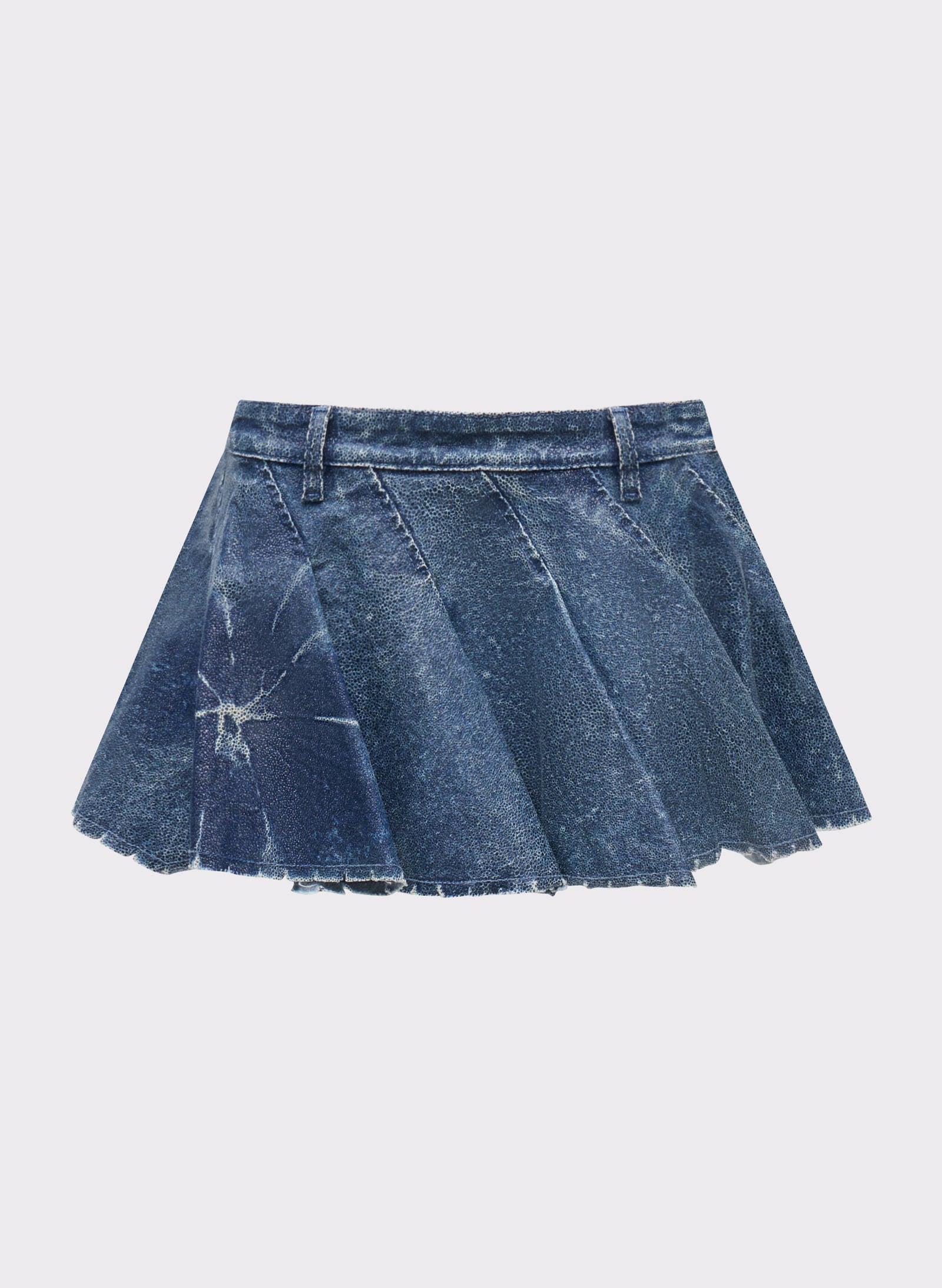 Byblos Nebula Mini Skirt in denim blue - back view