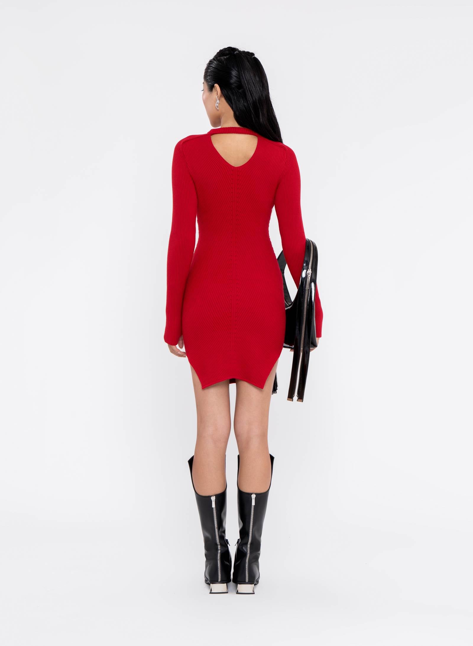 Diagonal "DNA" Mini Dress