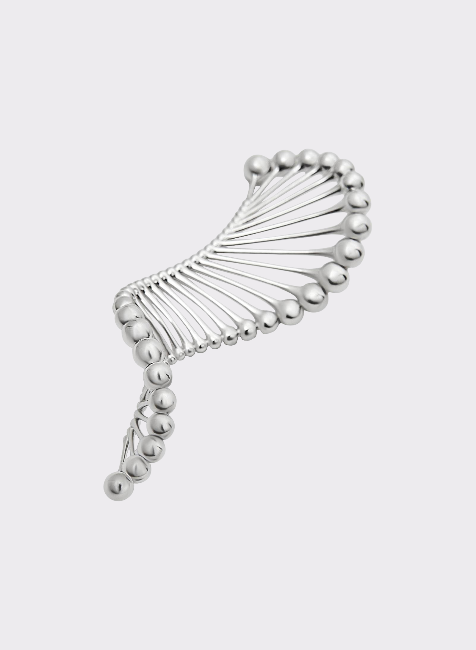 Byblos DNA Big Earrings — dettaglio argento