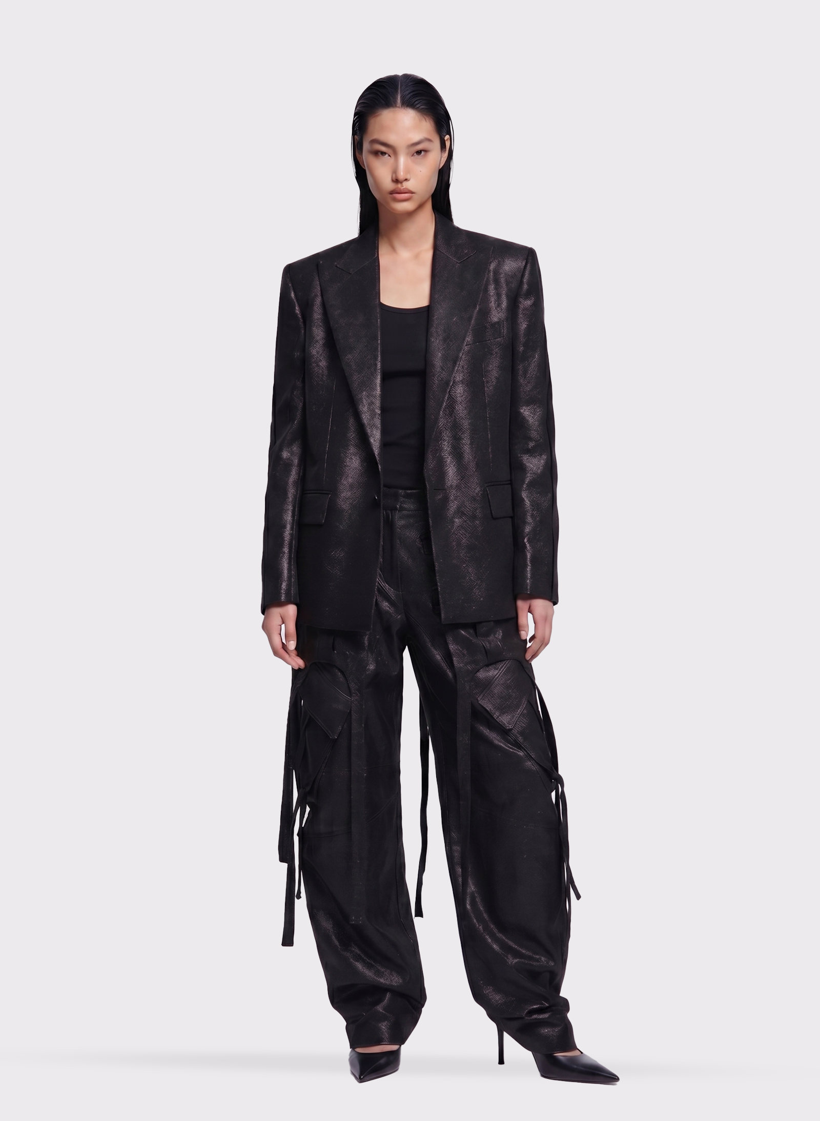 Byblos Blazer Lurex in black - front view