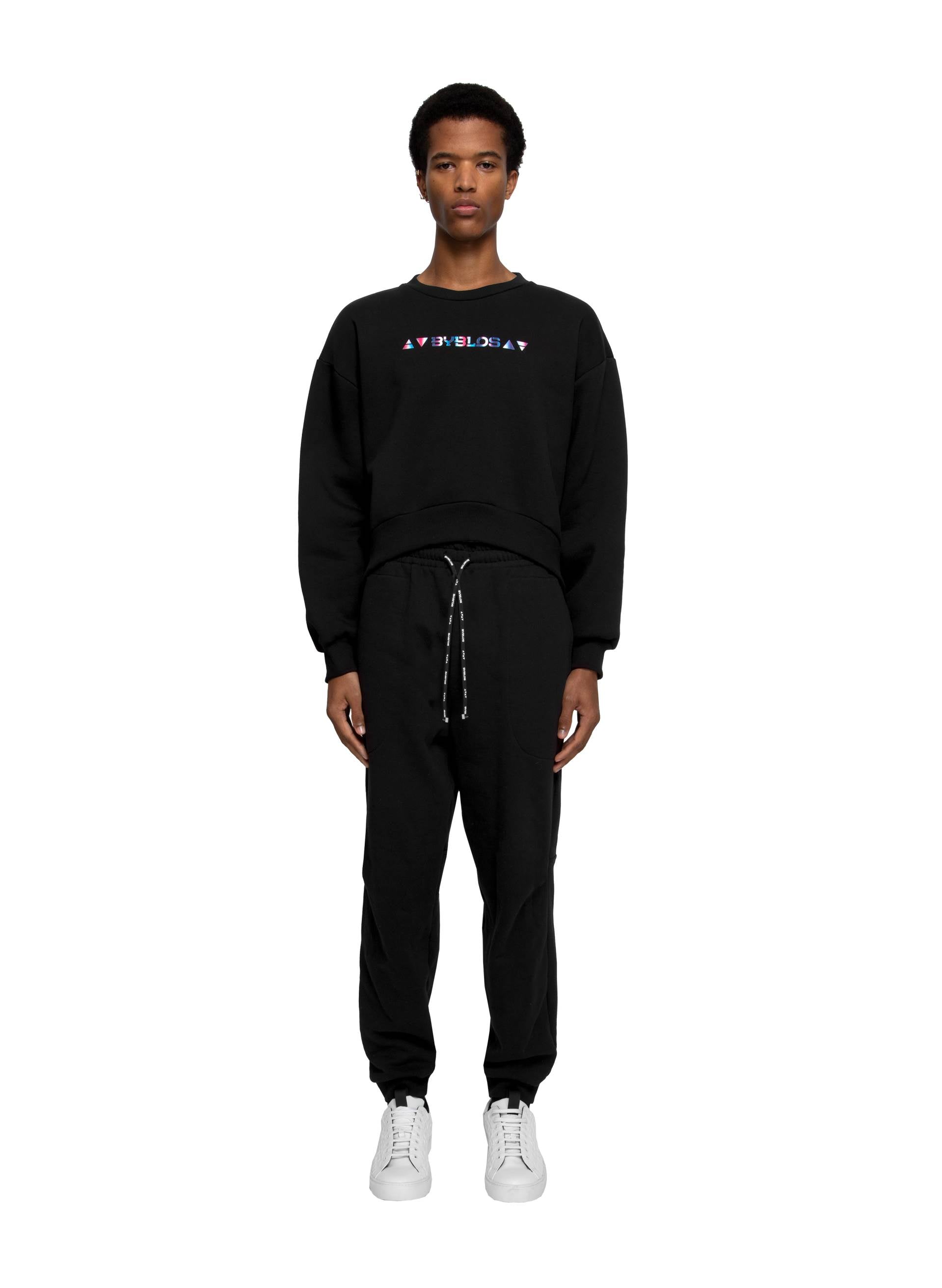 IRIDESCENT LOGO CROP JUMPER