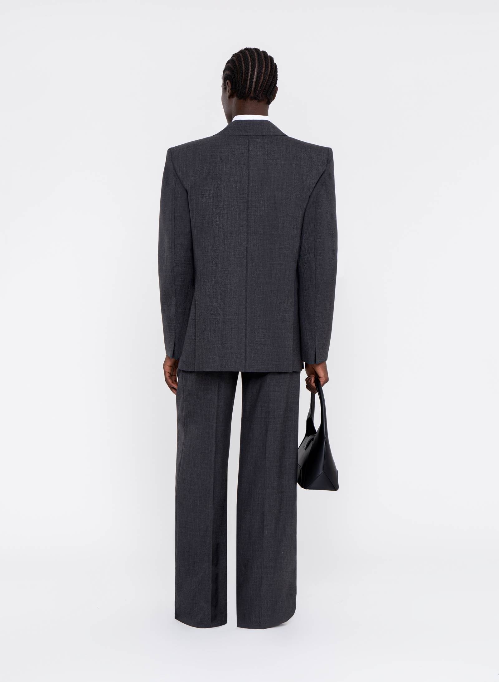 Byblos Cool Wool Blazer in anthracite - side view