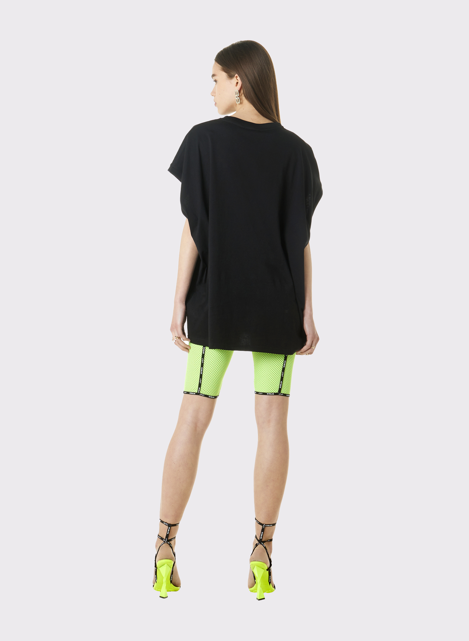 Byblos T-Shirt Triangle Symbols in black - side view