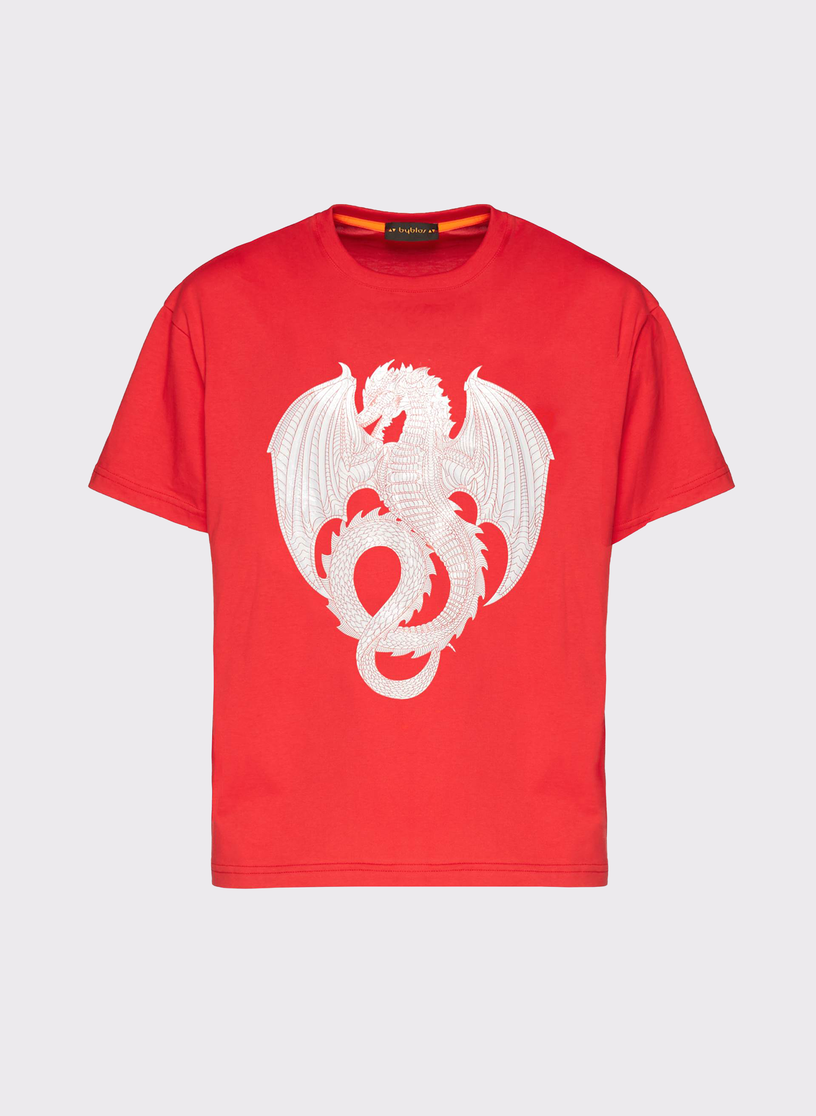 Byblos Lover Dragon T-Shirt in red - front view
