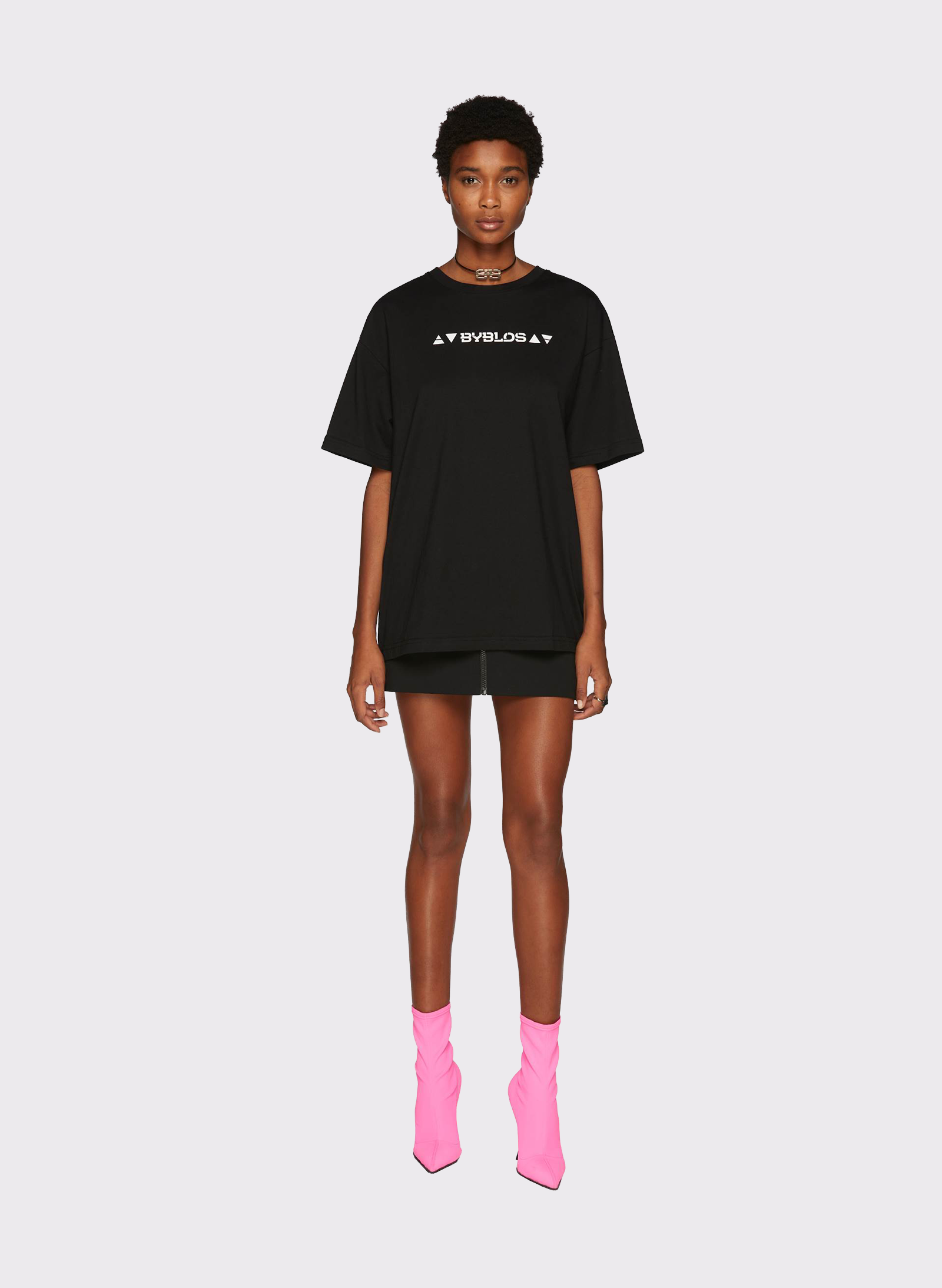 Byblos Lover Logo T-Shirt in black - front view