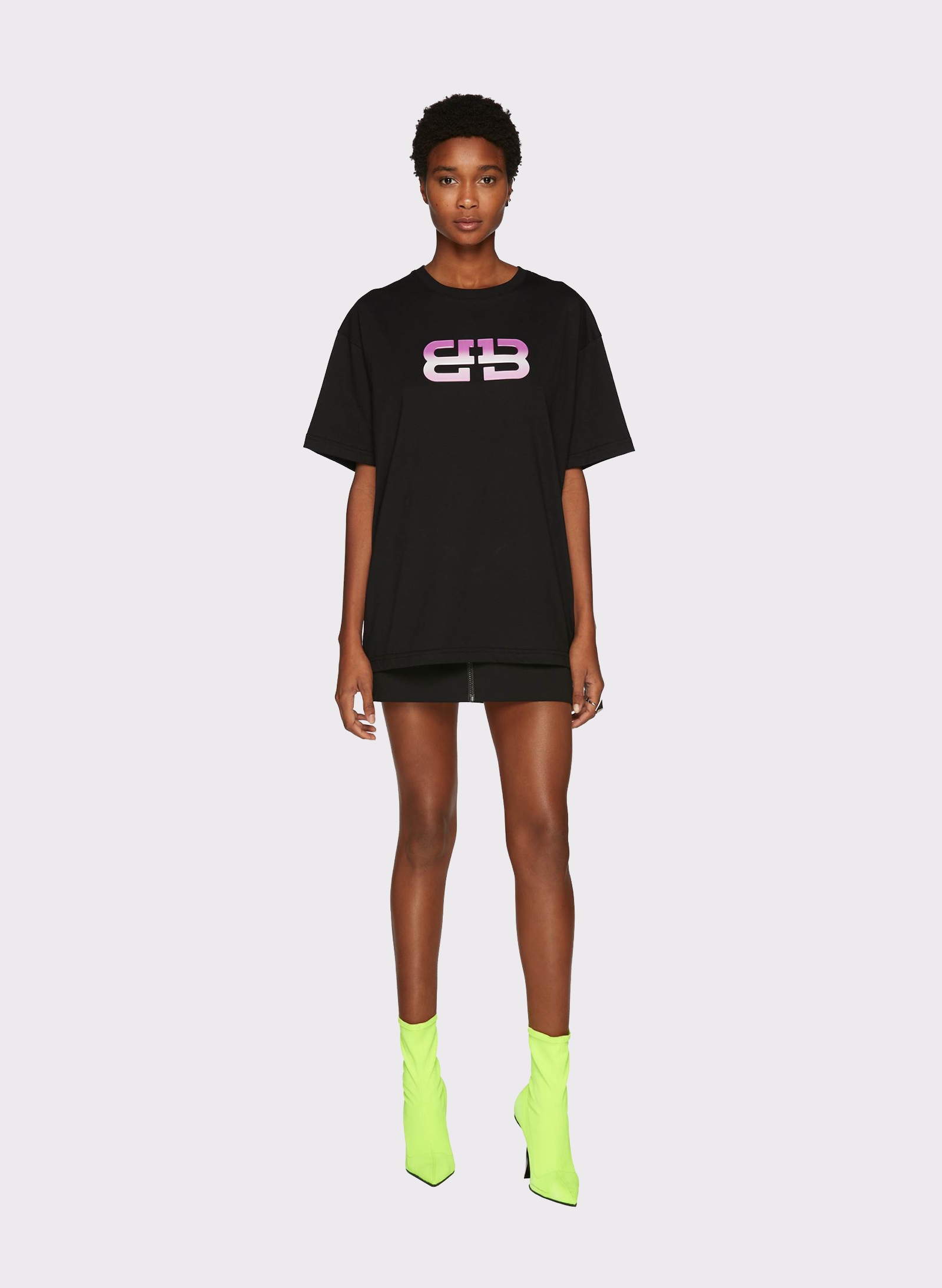 Byblos Lover Monogram T-Shirt in black - front view