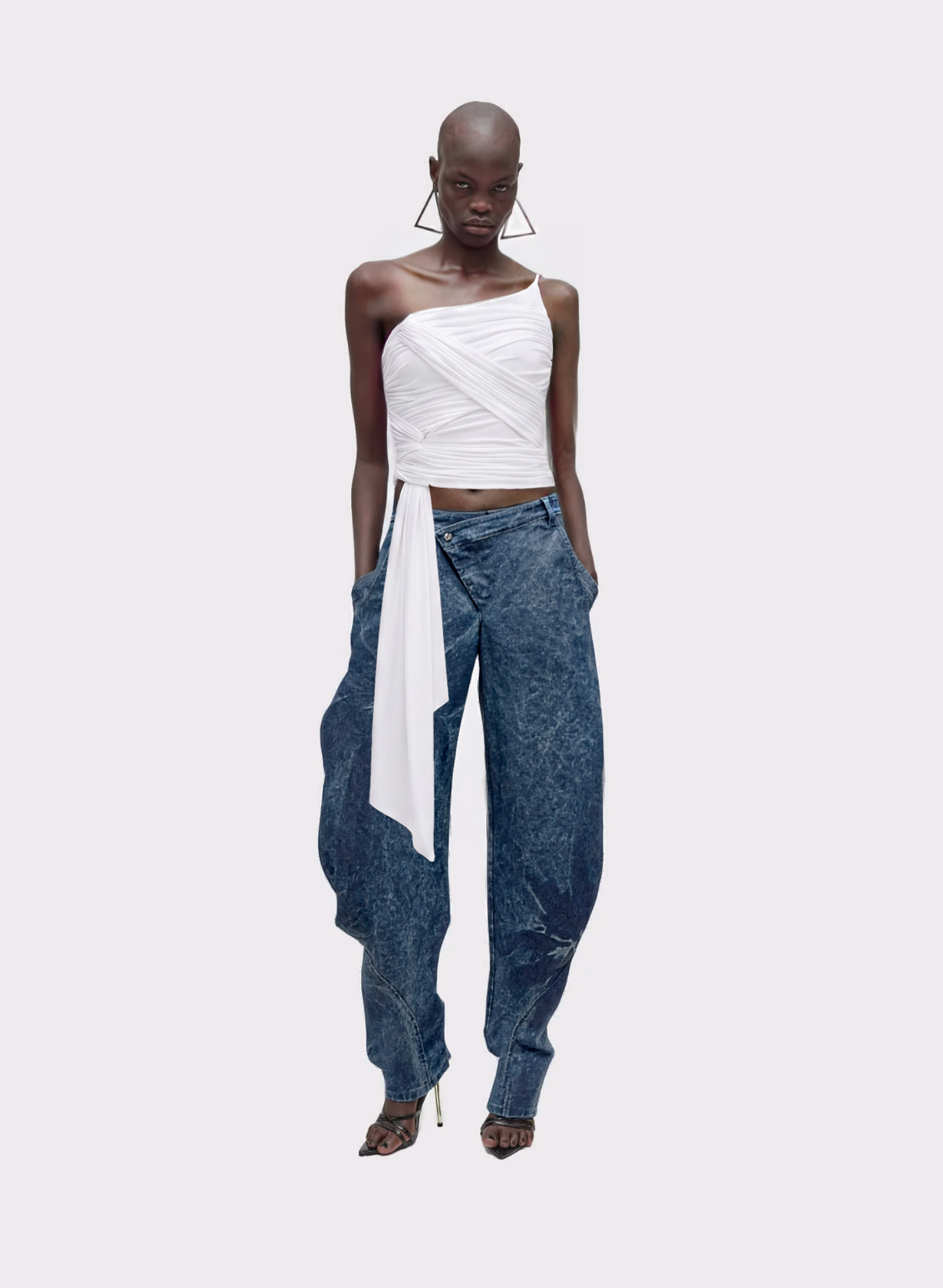 Top in Jersey Asimmetrico