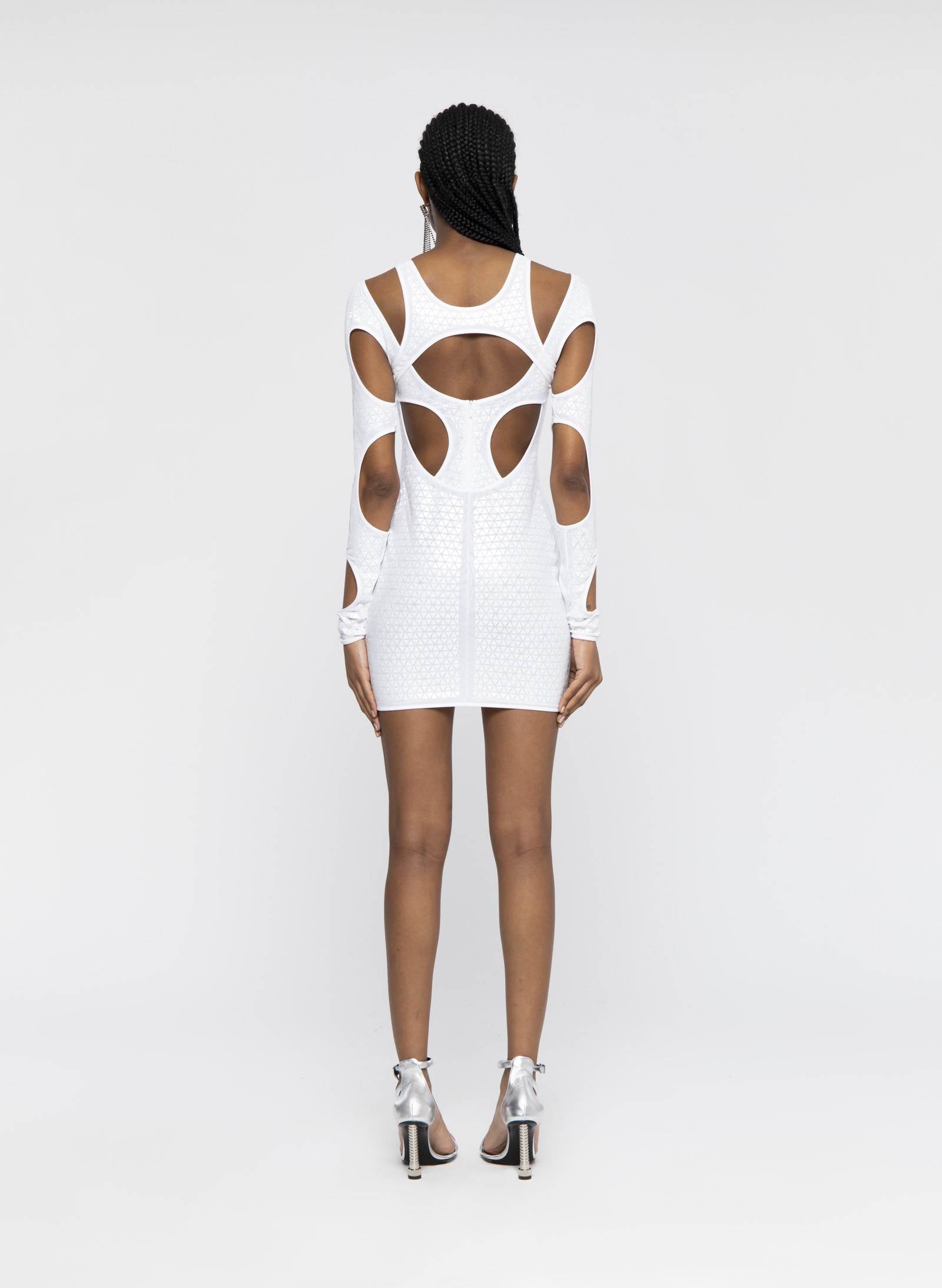 METAL TRIANGLES MINI DRESS