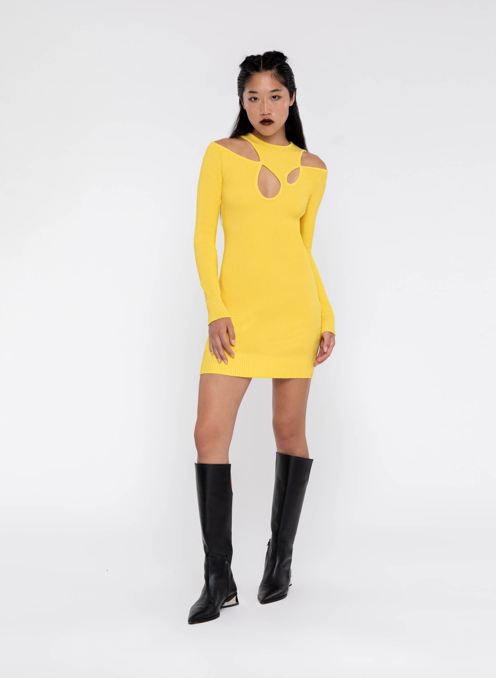 "DNA" Neckline Mini Dress