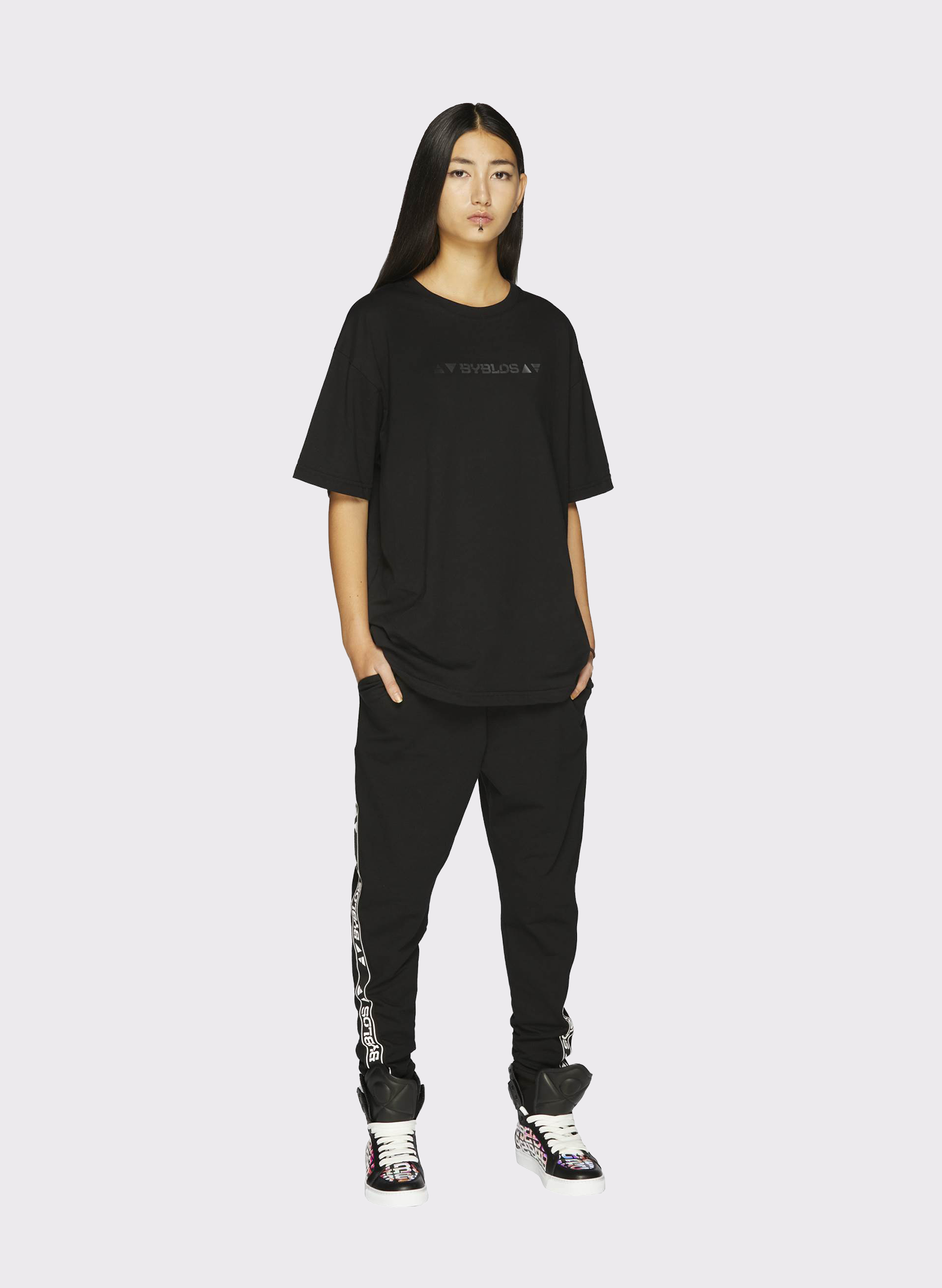 Byblos Lover Logo T-Shirt in black - back view