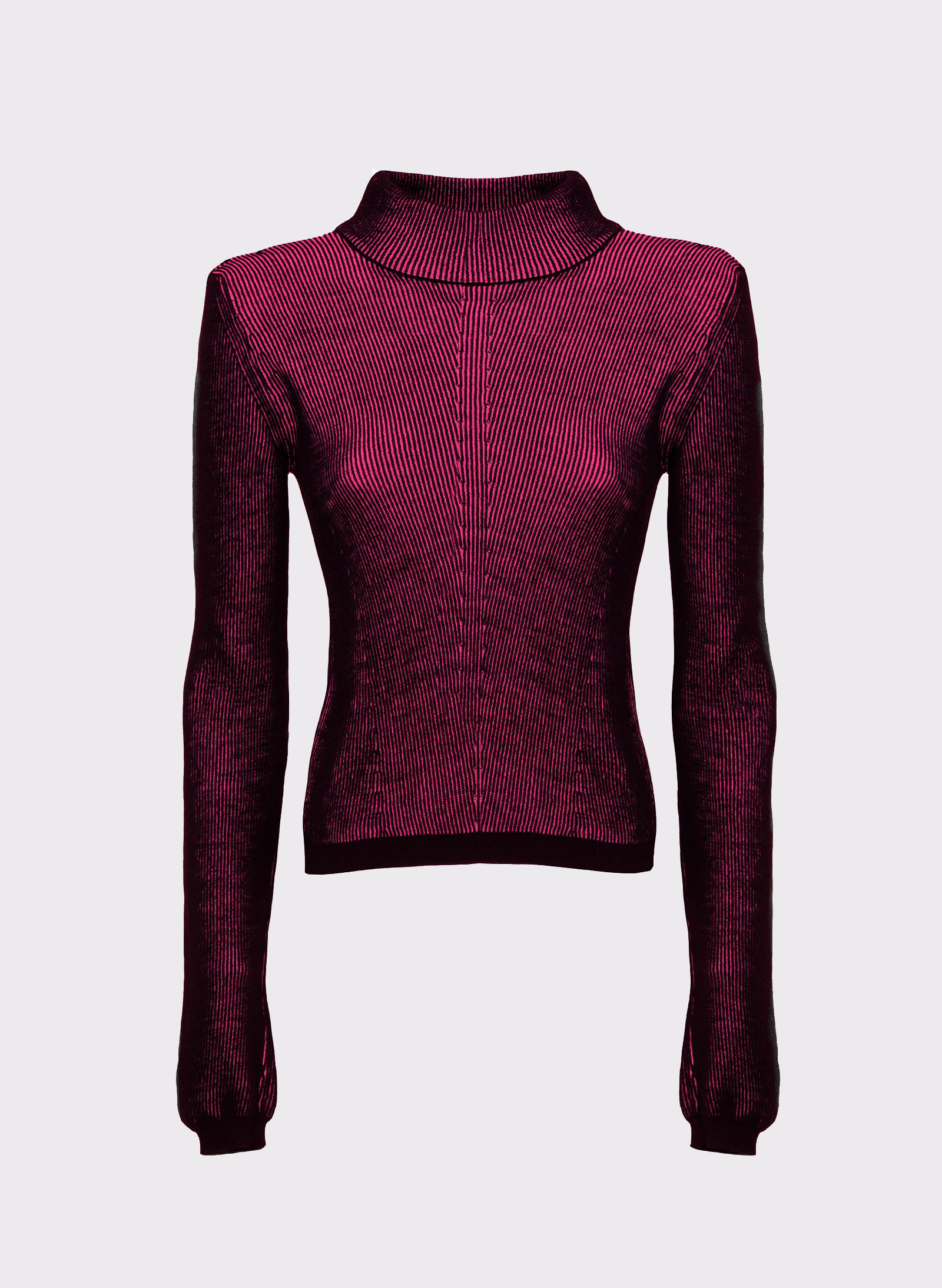 Byblos Knit Lines Crop Top in black - front view