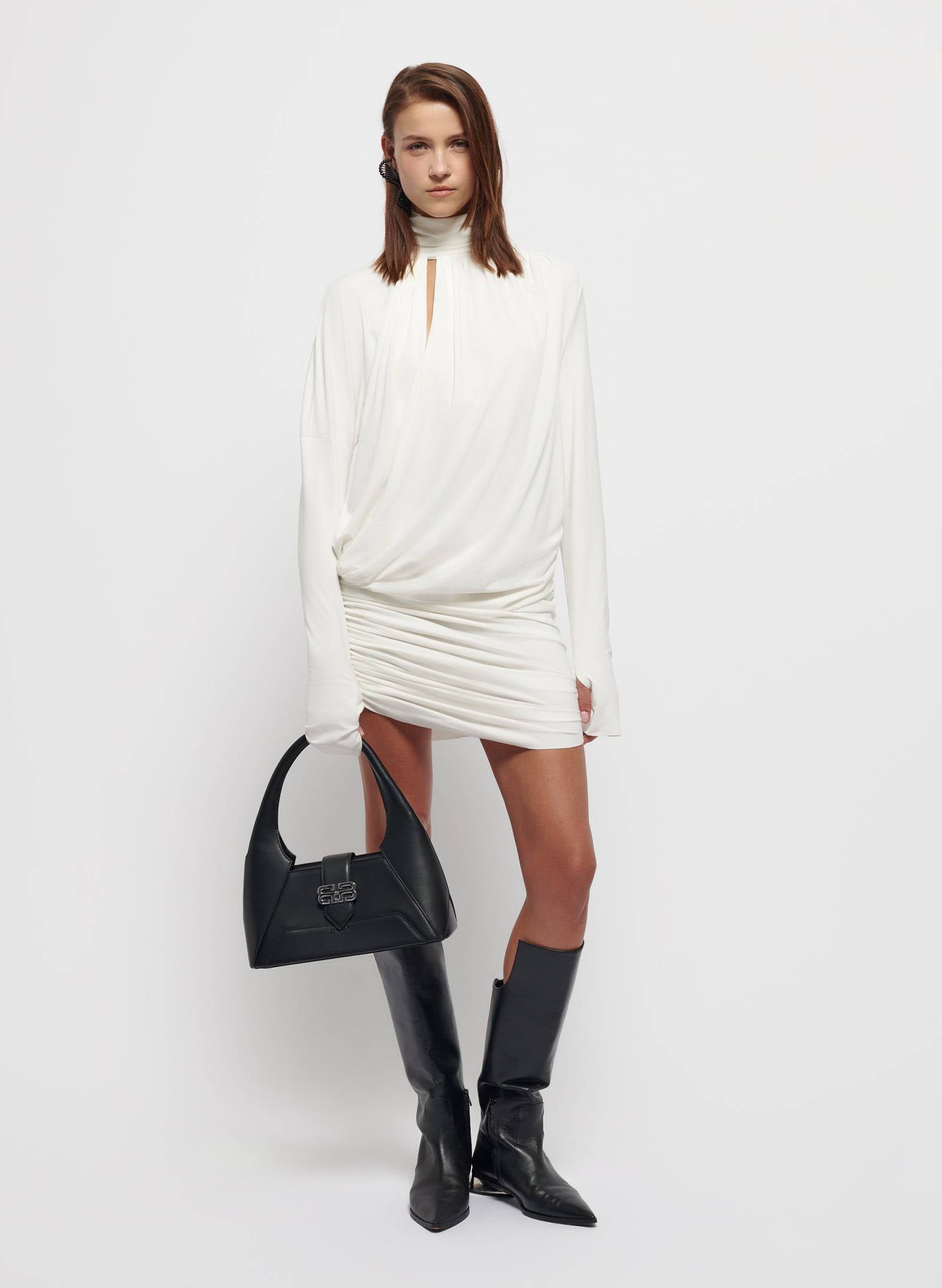 White Asymmetric Dress