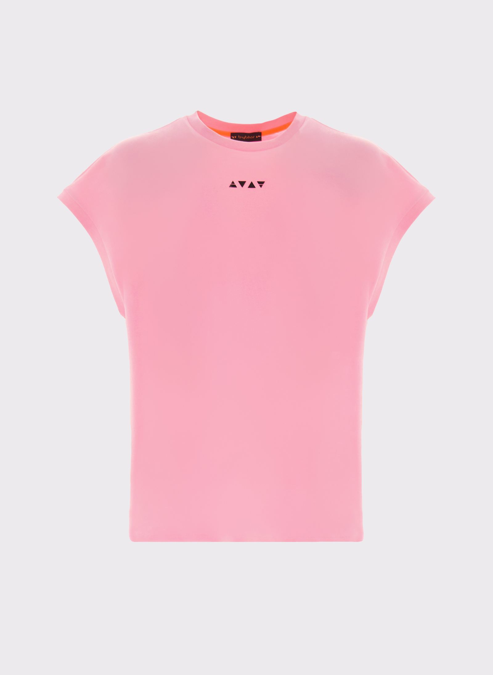 Byblos T-Shirt Triangle Symbols in pink - front view