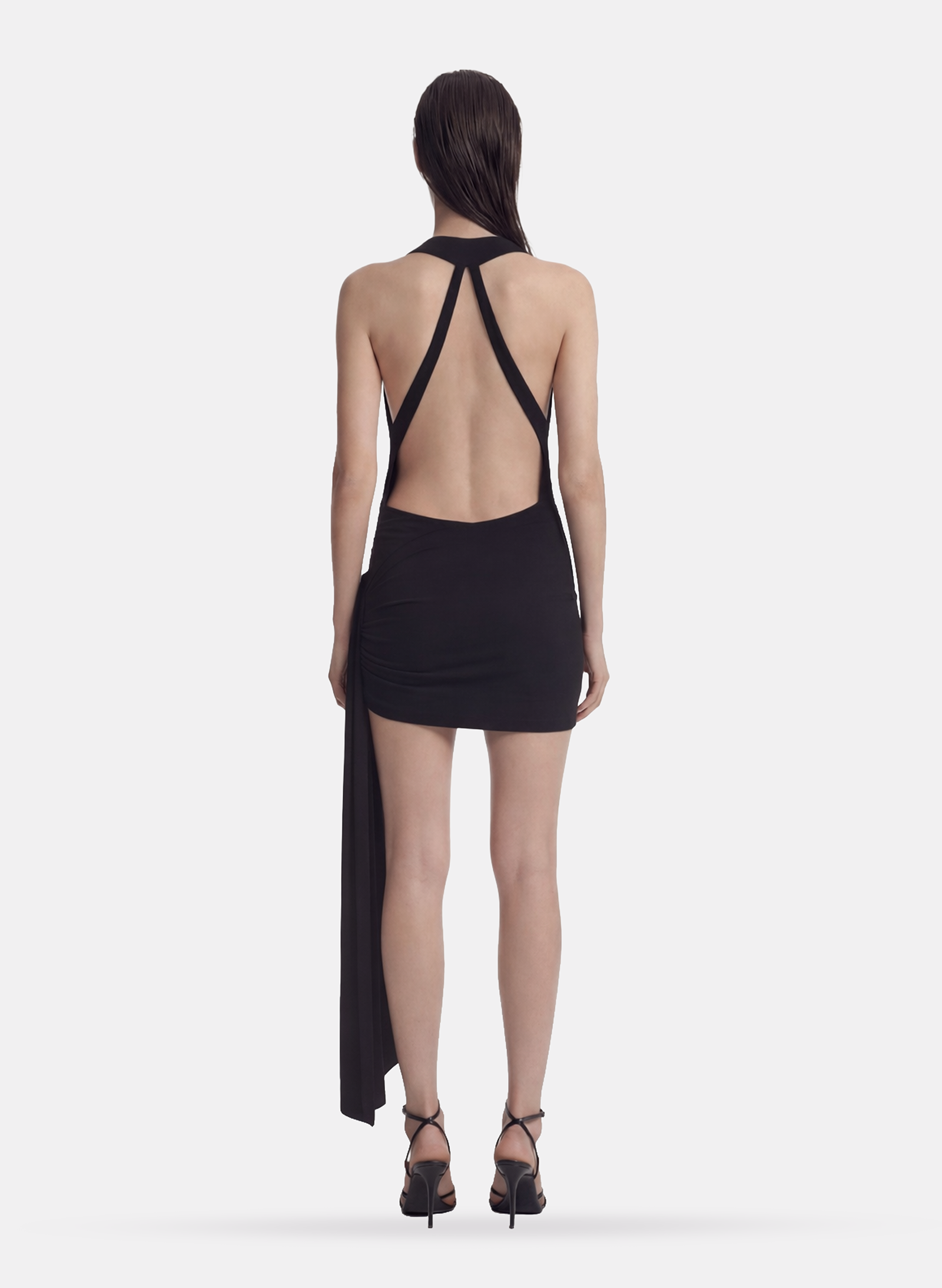 Byblos Liquid Dress in black - detail view