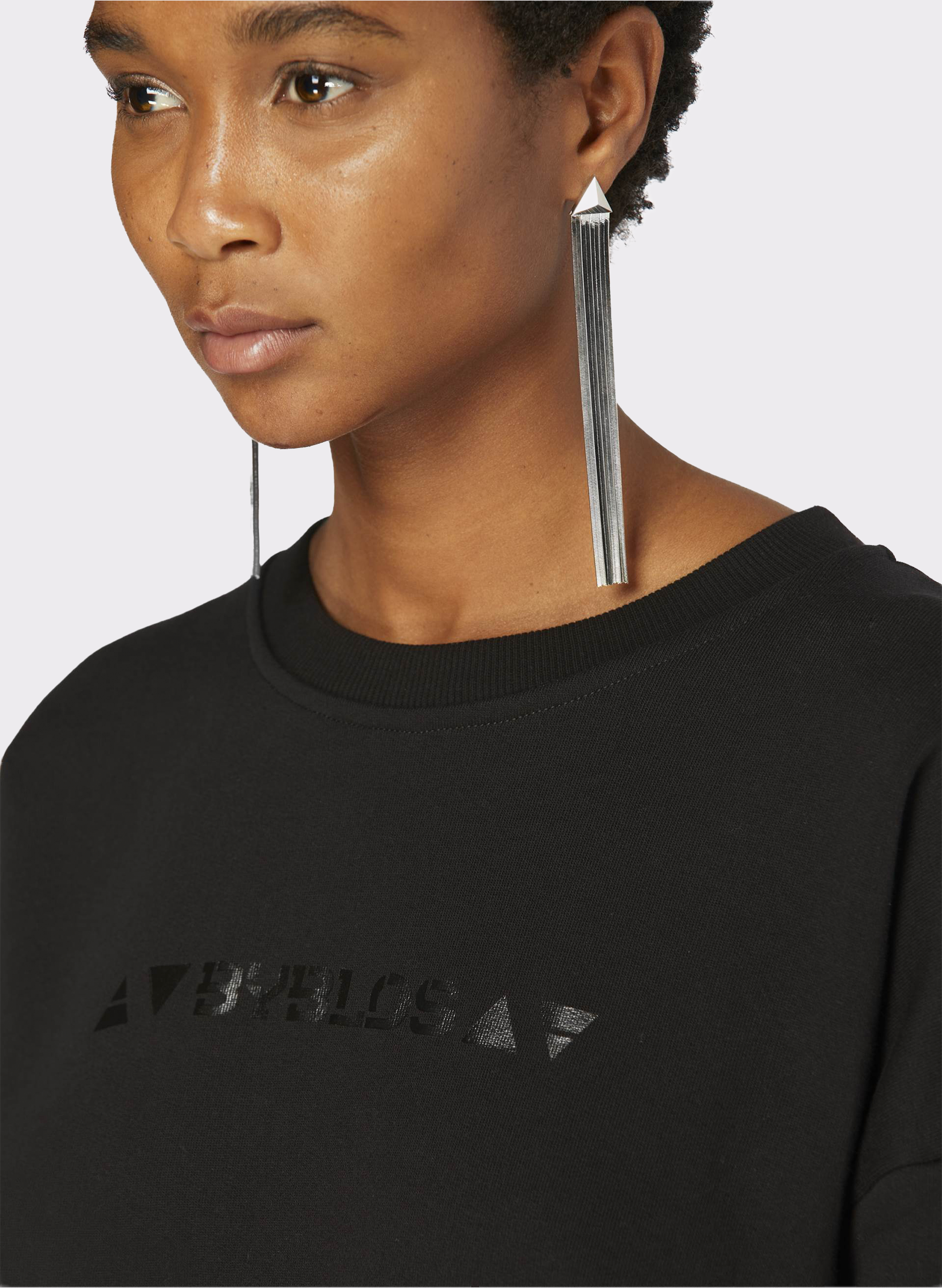 Byblos Metal Fringes Drop Earrings in silver