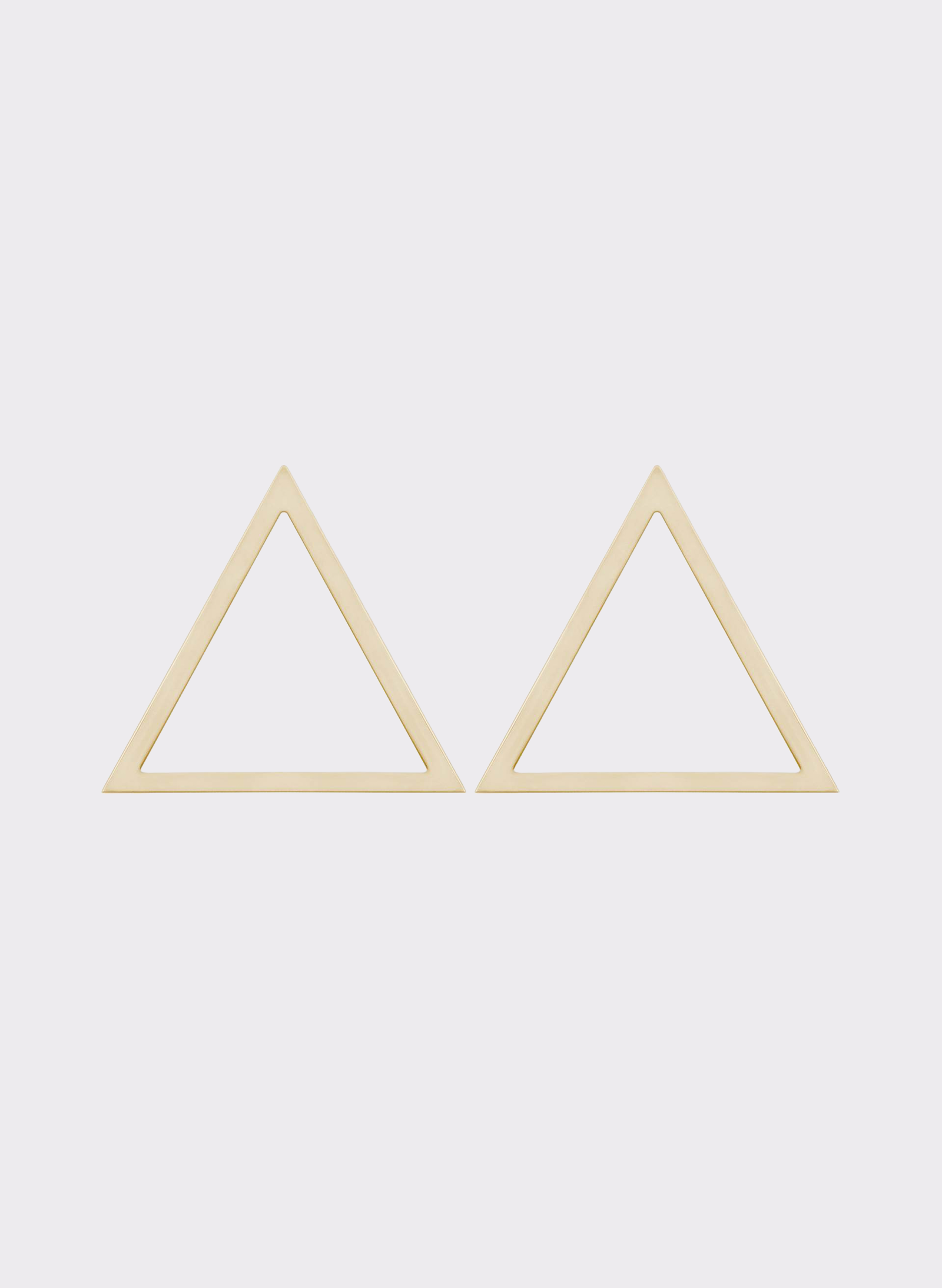Byblos Maxi Triangle Drop Earrings in gold - front view