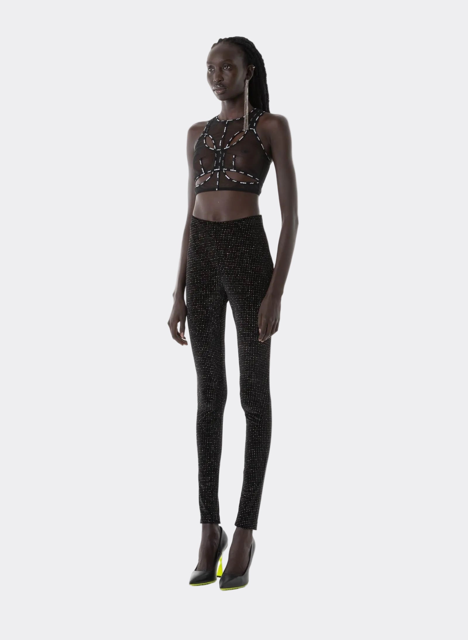 Black Sparkle Velvet Leggins