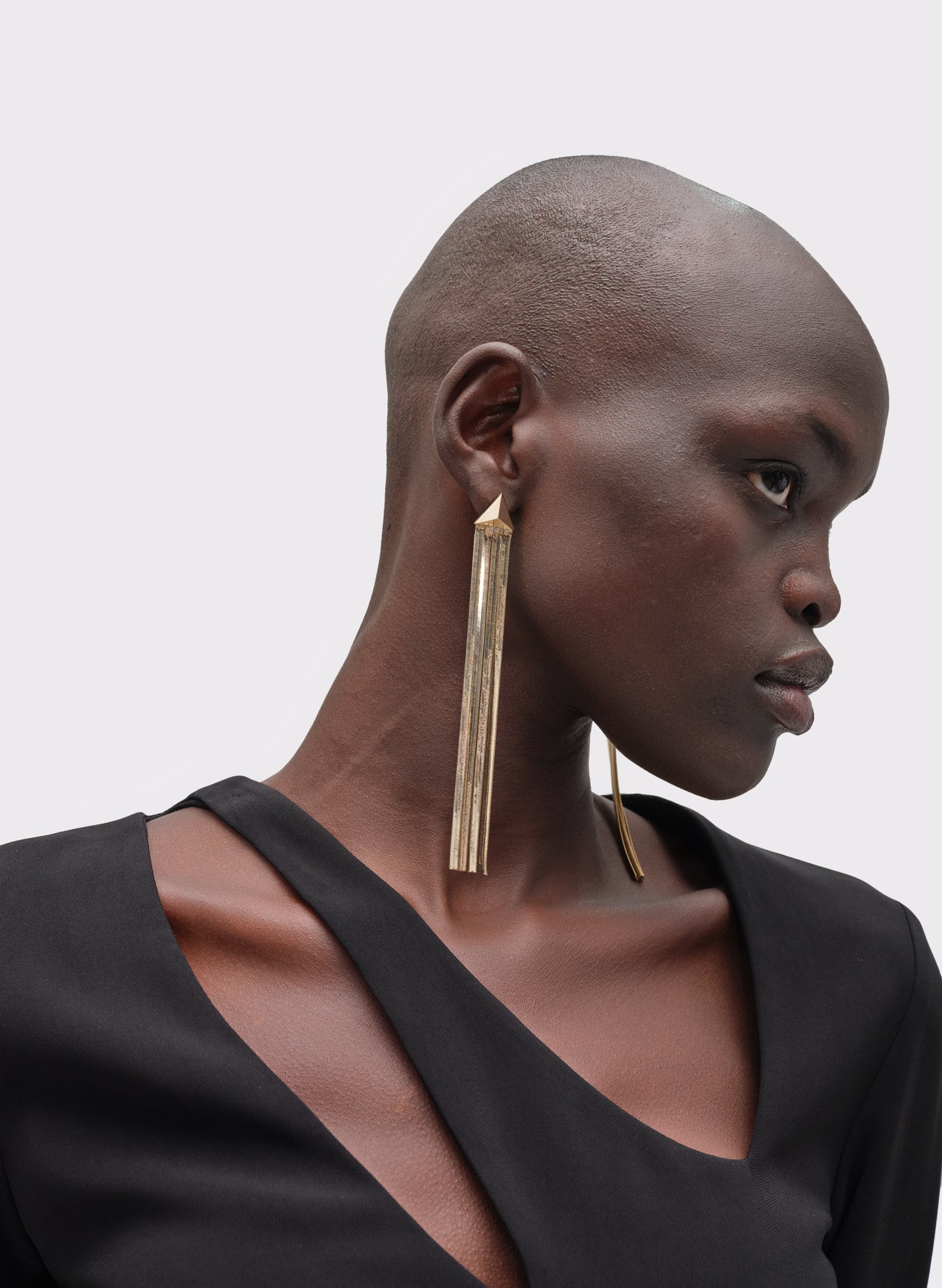 Metal Fringes Drop Earrings