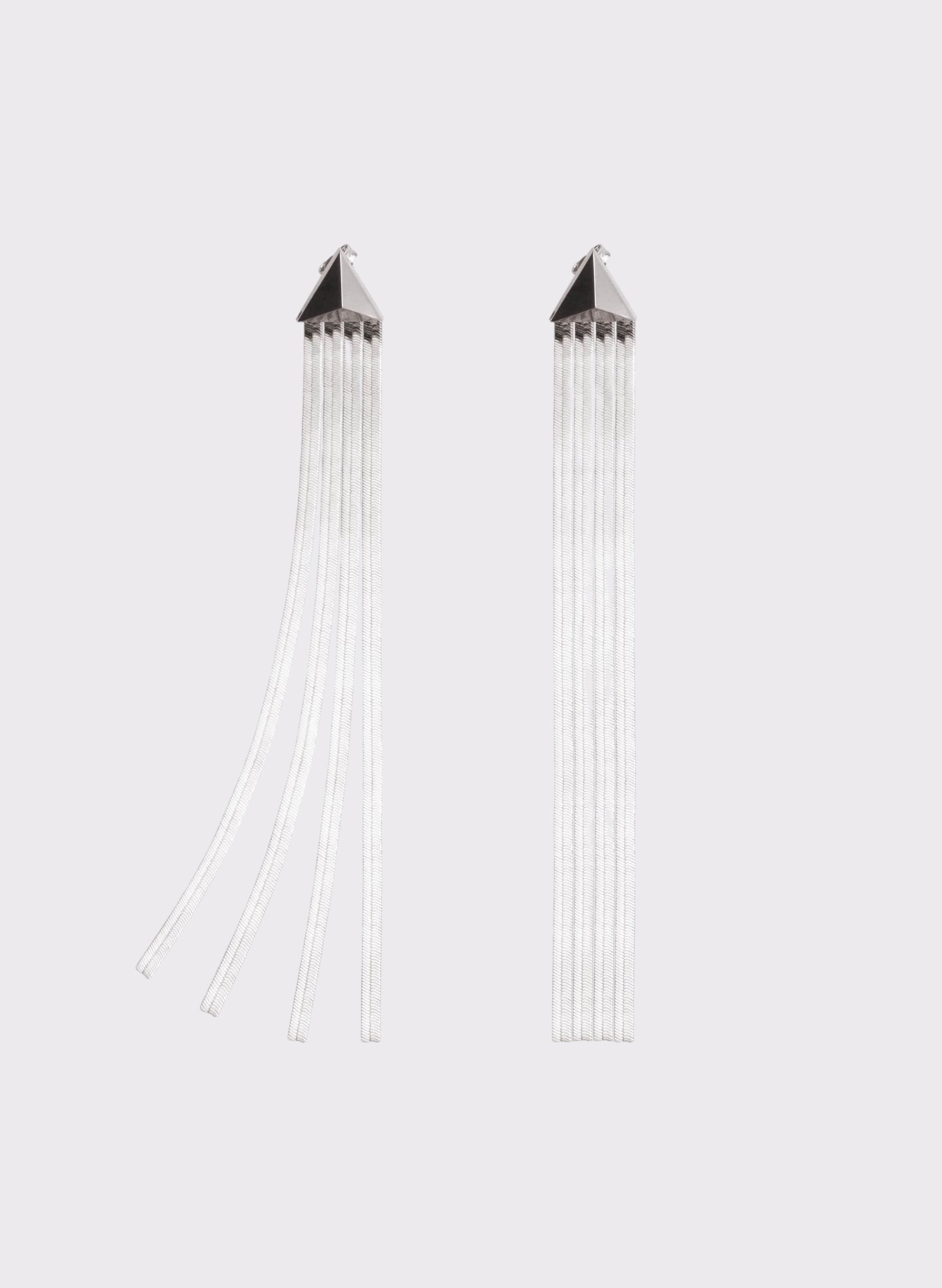 Metal Fringes Drop Earrings