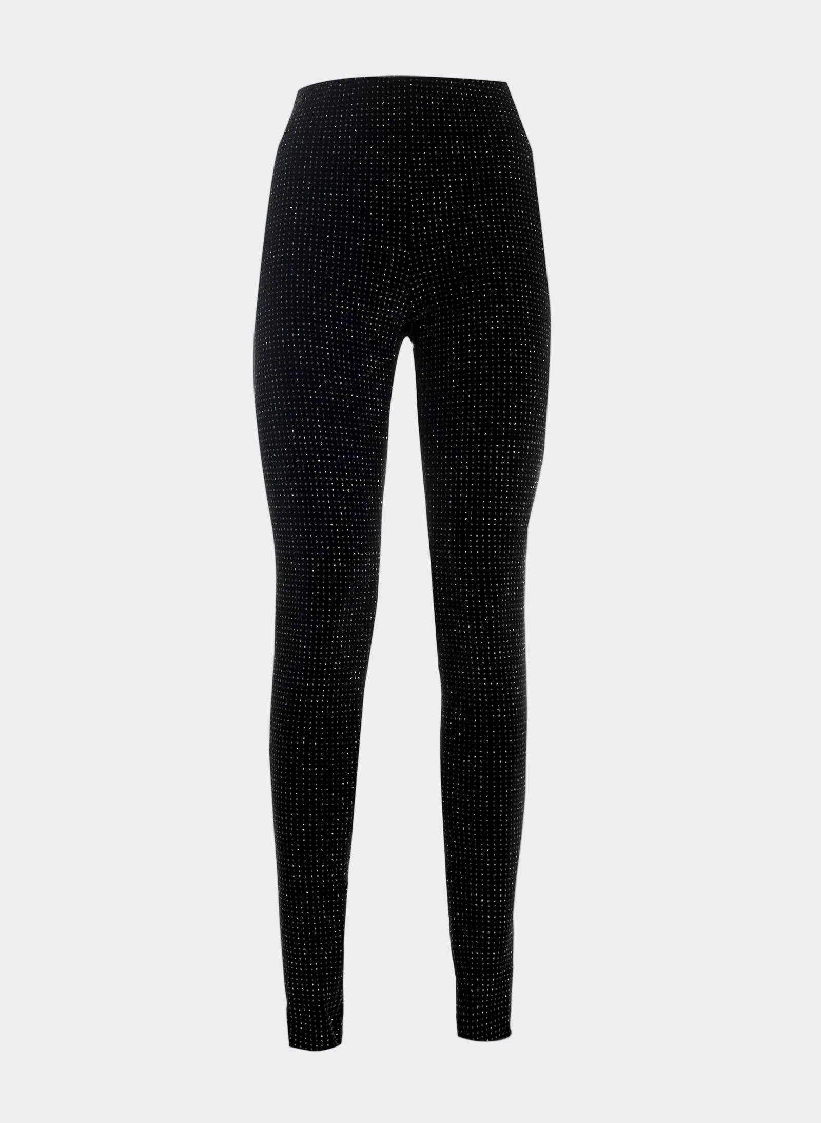 Black Sparkle Velvet Leggins