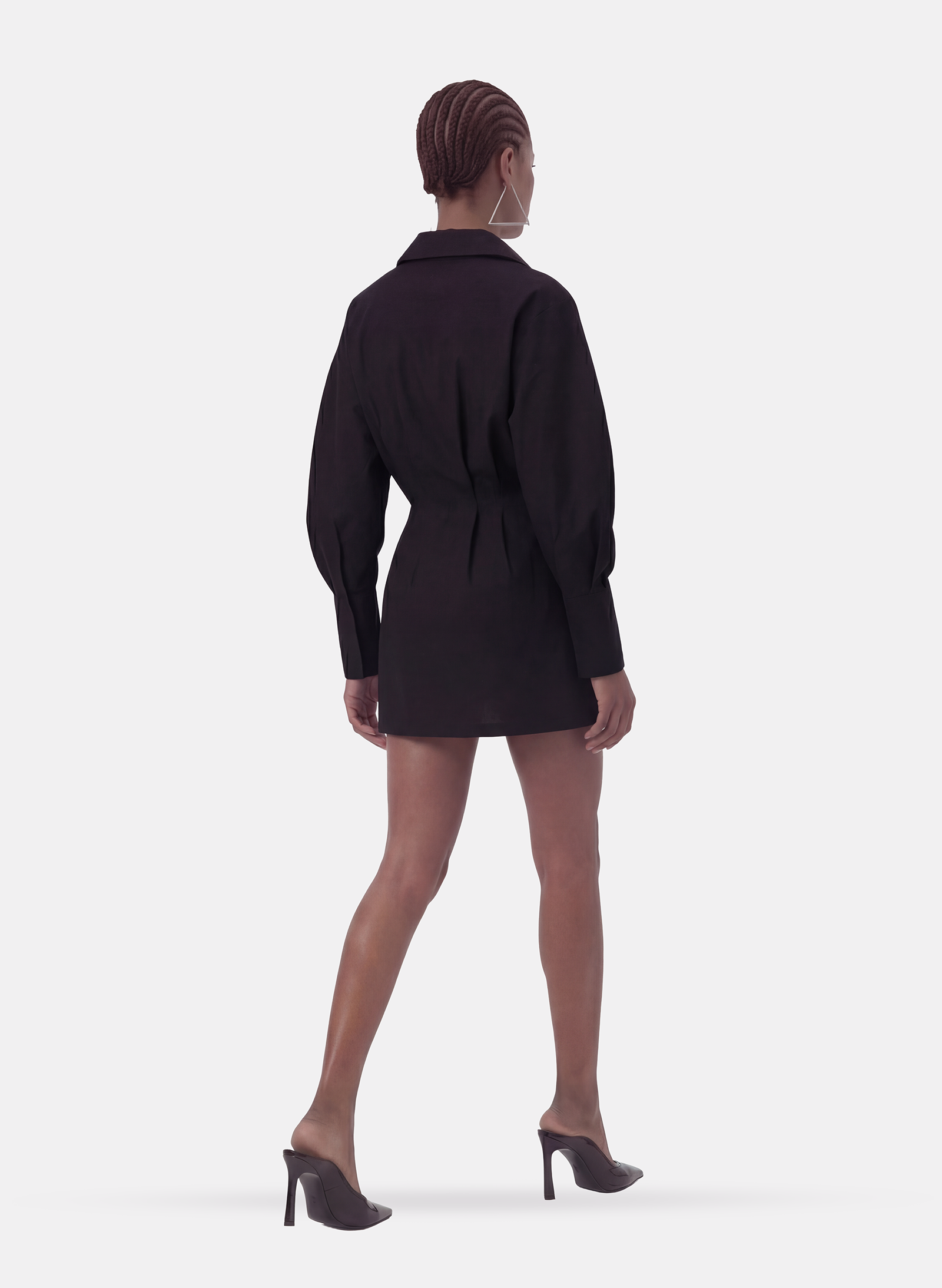Byblos Asymmetric Chemisier in black - side view