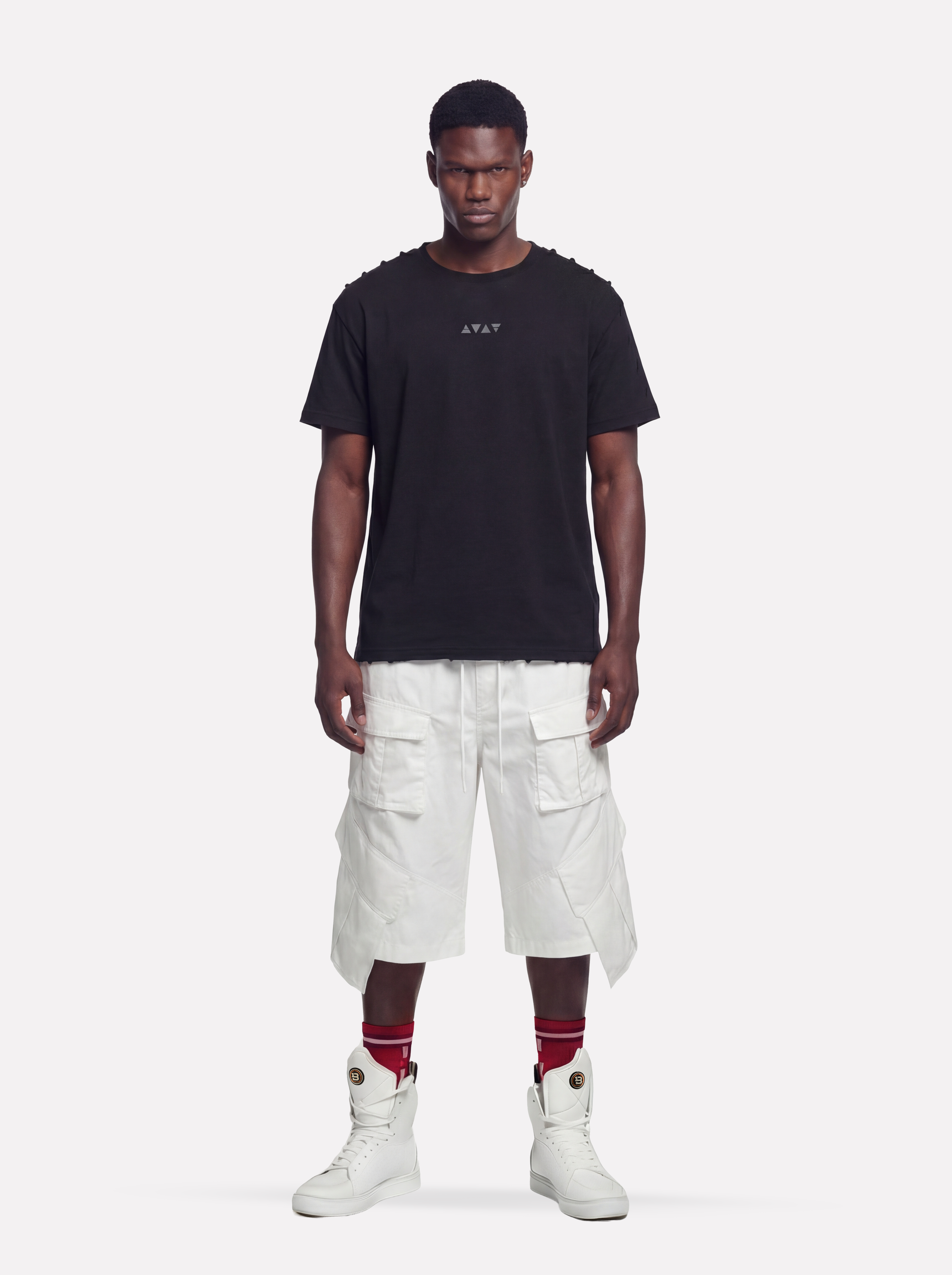 Byblos Unisex Cargo Shorts in bianco - vista dettaglio