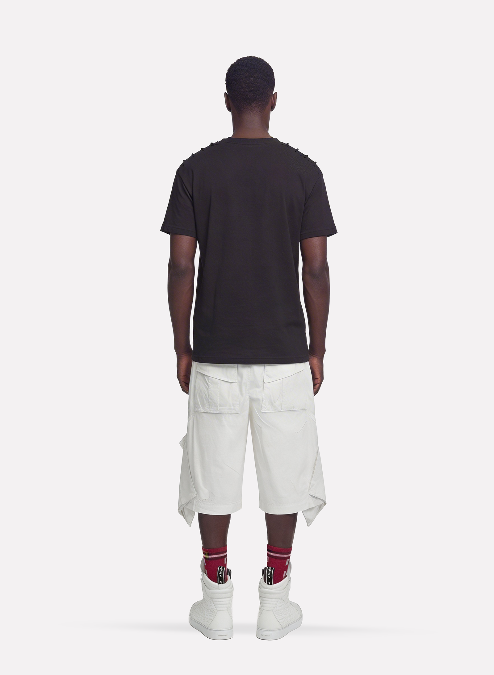 Byblos Unisex Cargo Shorts in bianco - vista laterale