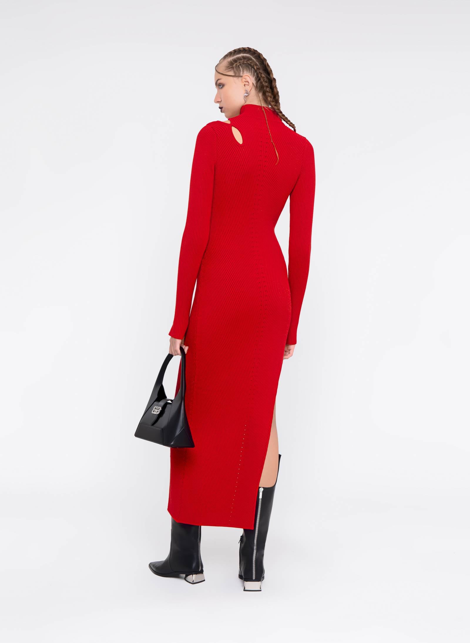 Diagonal "DNA" Long Dress