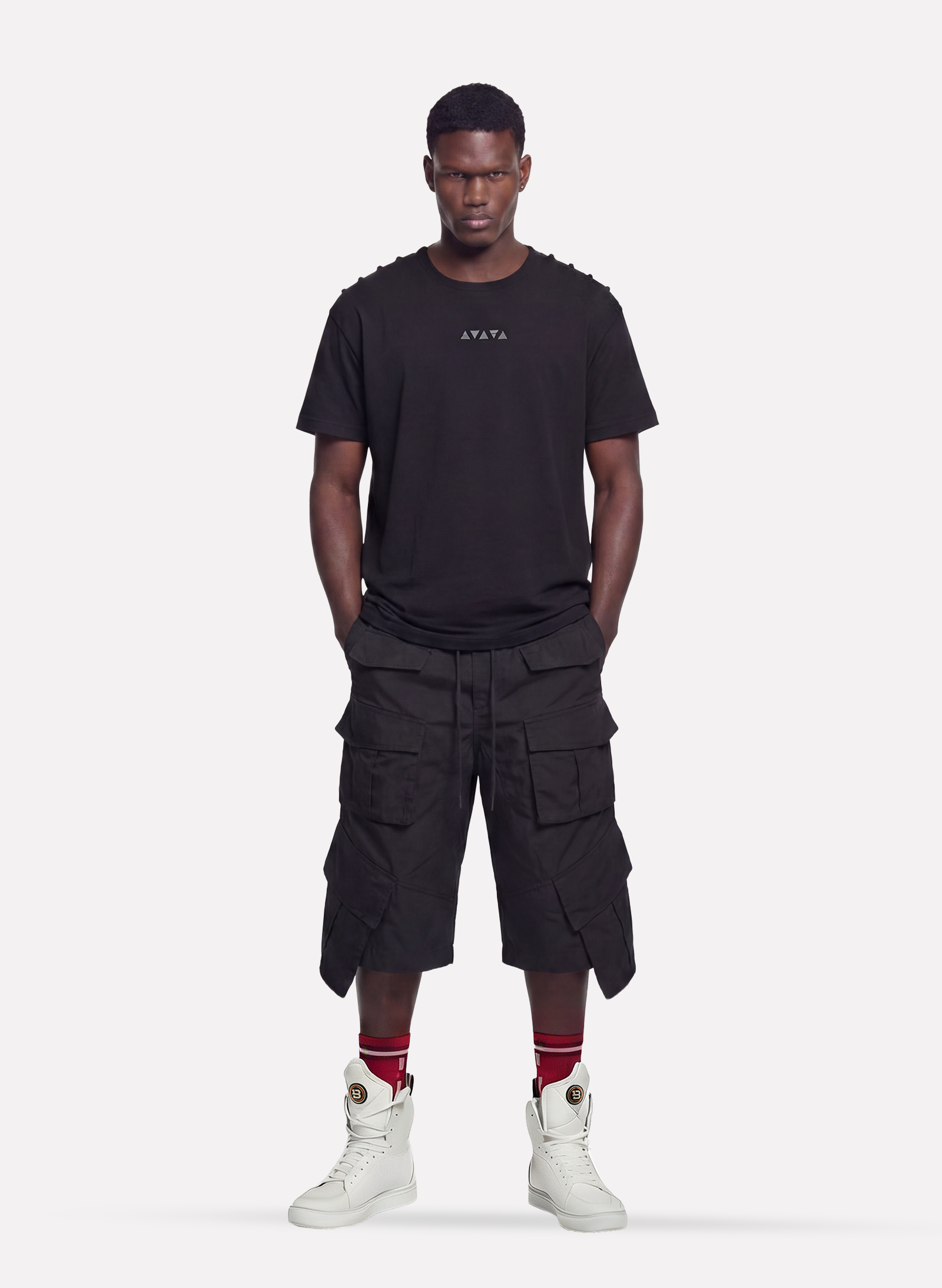 Byblos Unisex Cargo Shorts in black