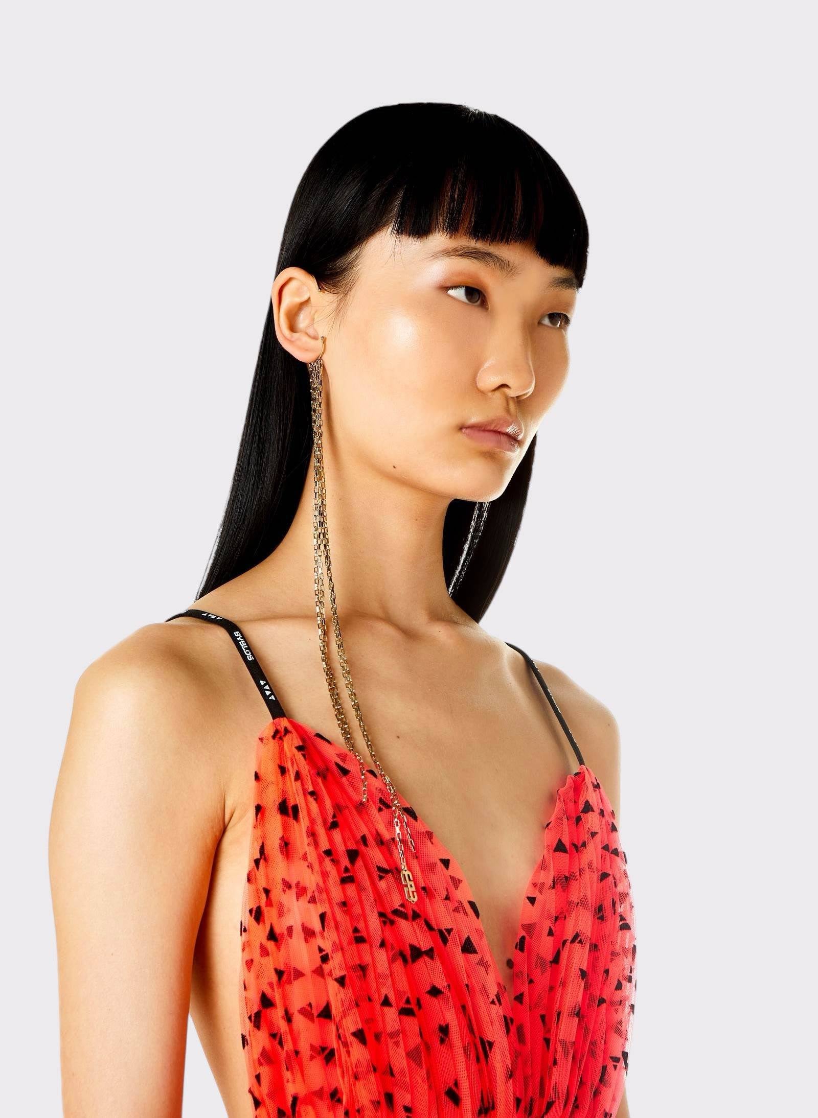 CHAINS FRINGES EARCUFF