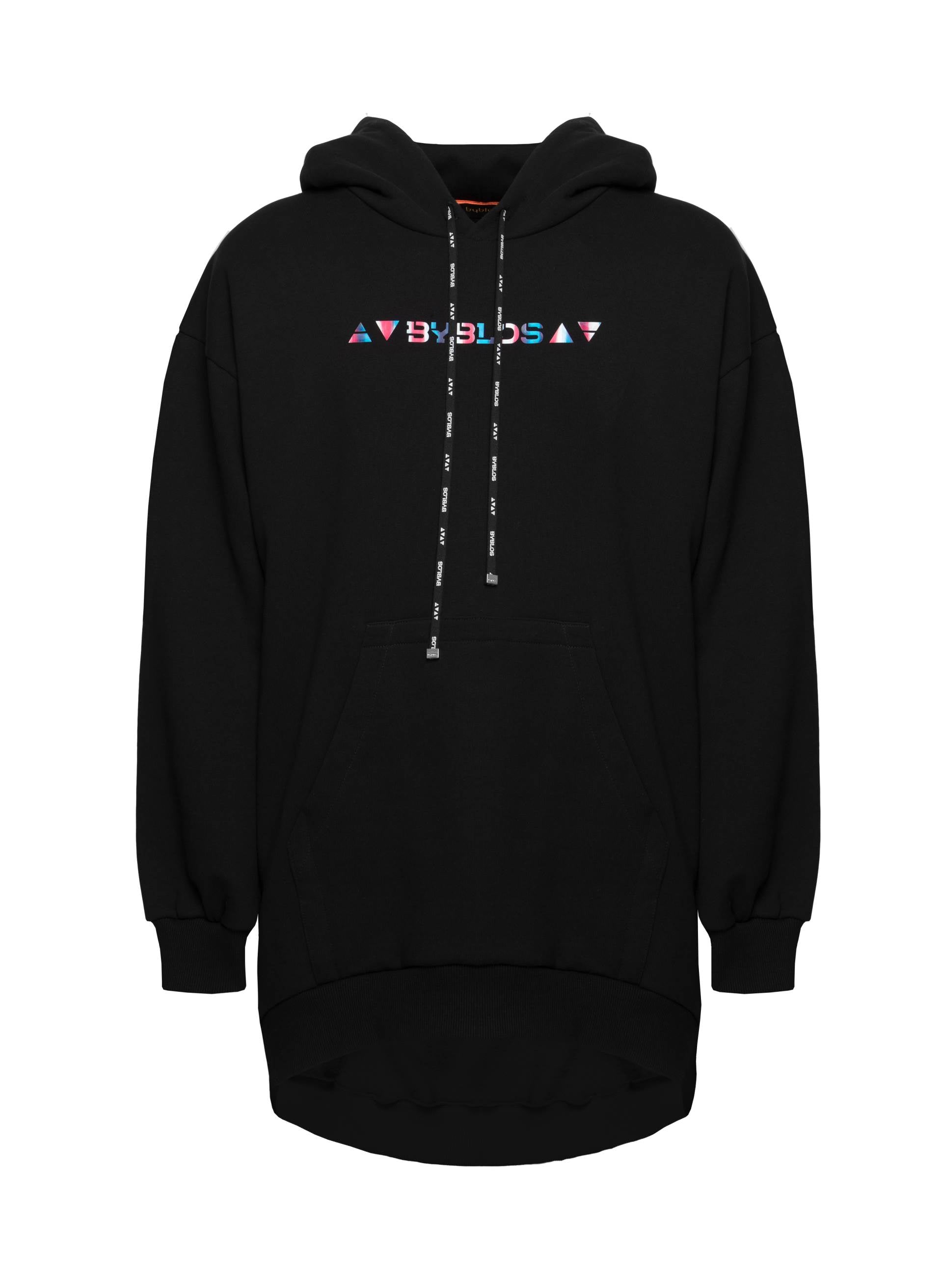 IRIDESCENT LOGO HOODIE DRESS
