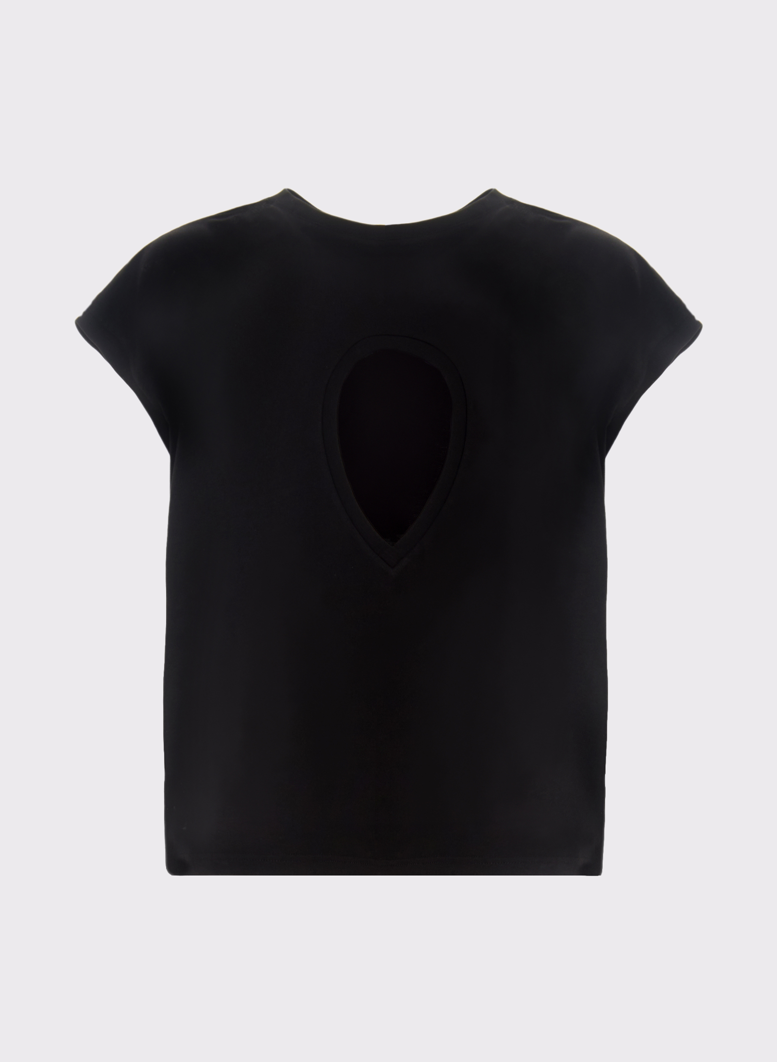 Byblos Tshirt Hole in black - front view
