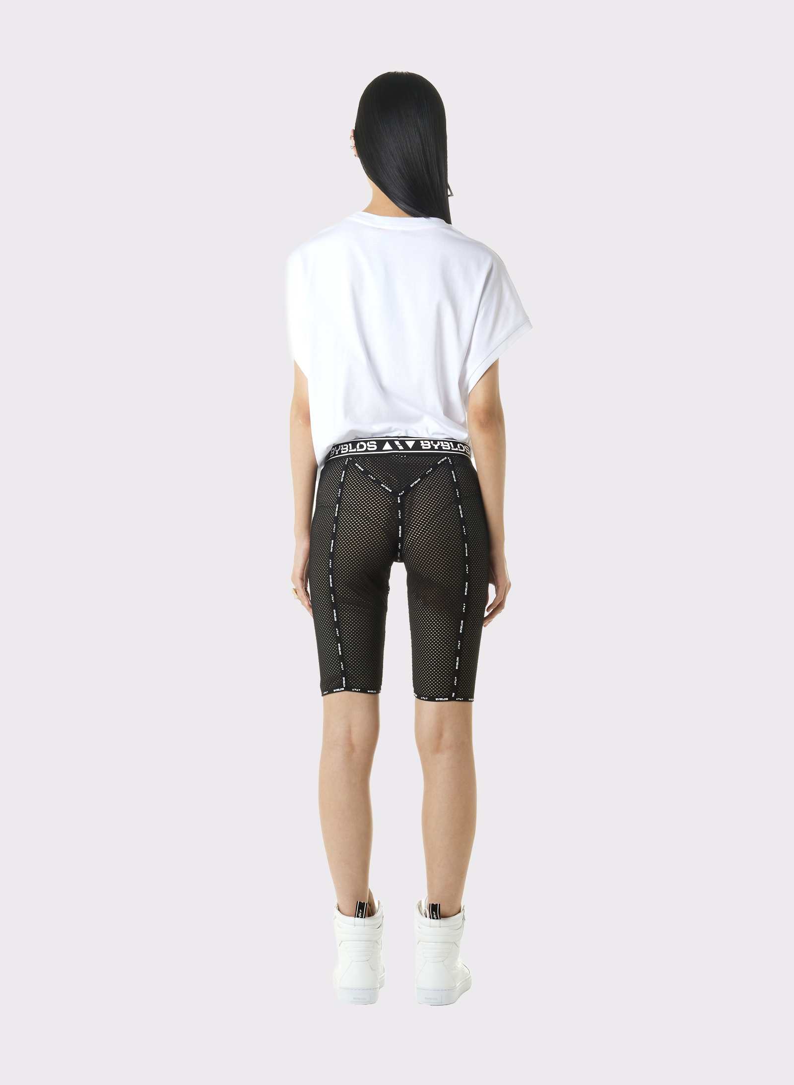 Byblos Biker Short Pant in black - side view